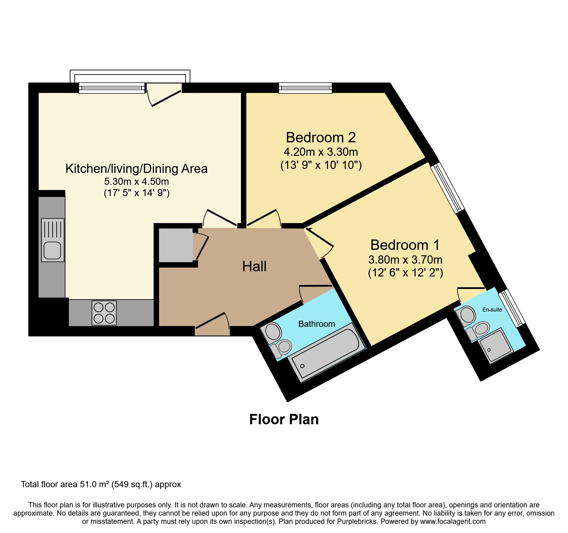 Flat 24/The Point, 3 Whitehall Place, Leeds floorplan