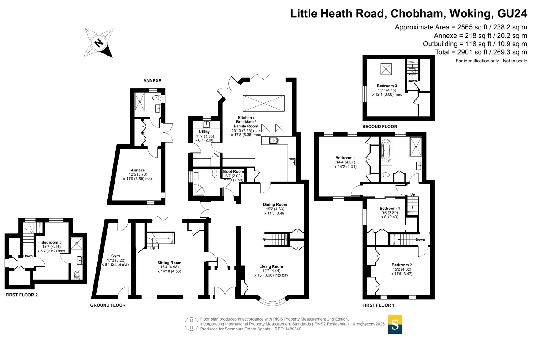 Spring Cottage, 56, Little Heath Road, Surrey floorplan