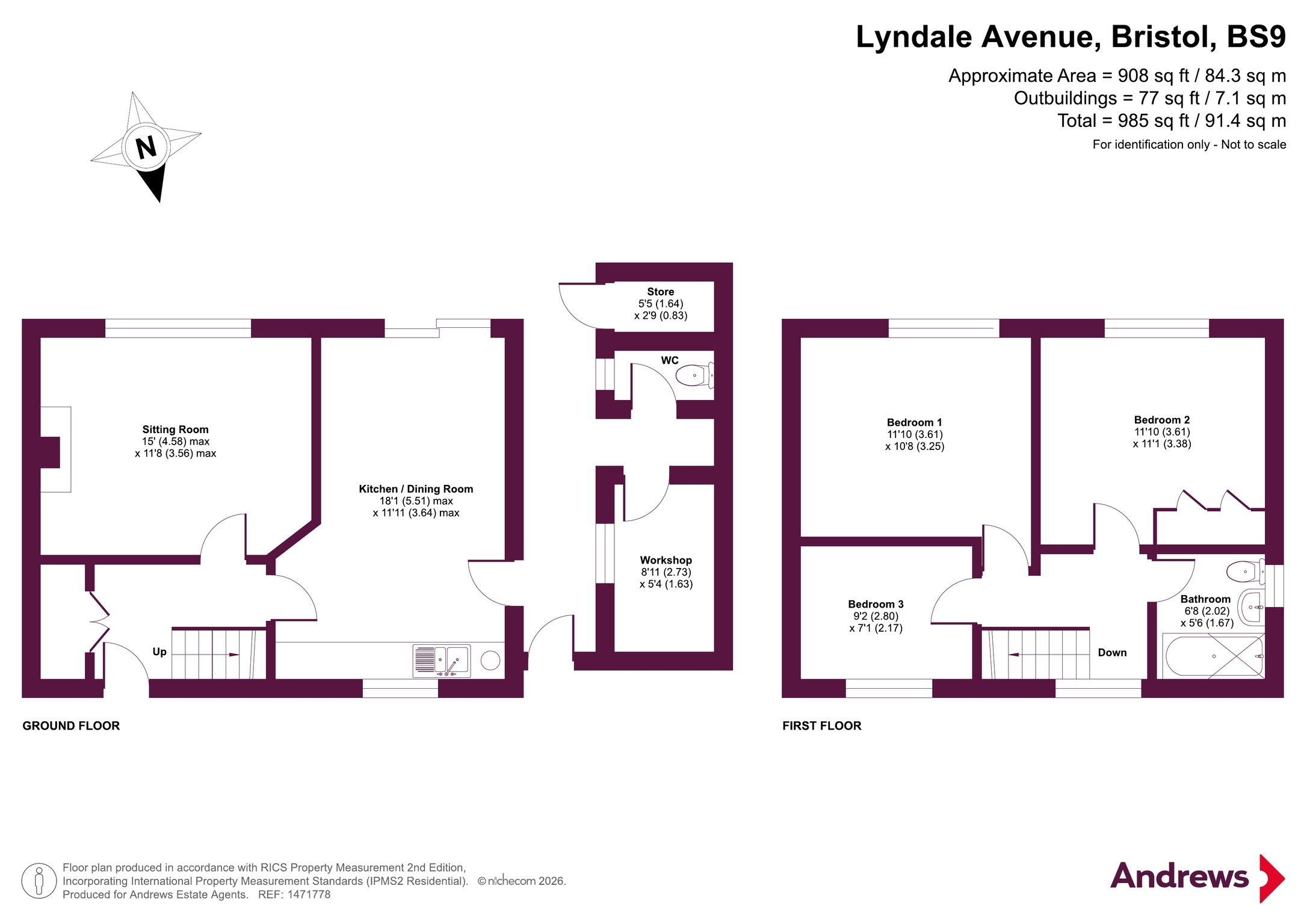 21, Lyndale Avenue, Bristol floorplan