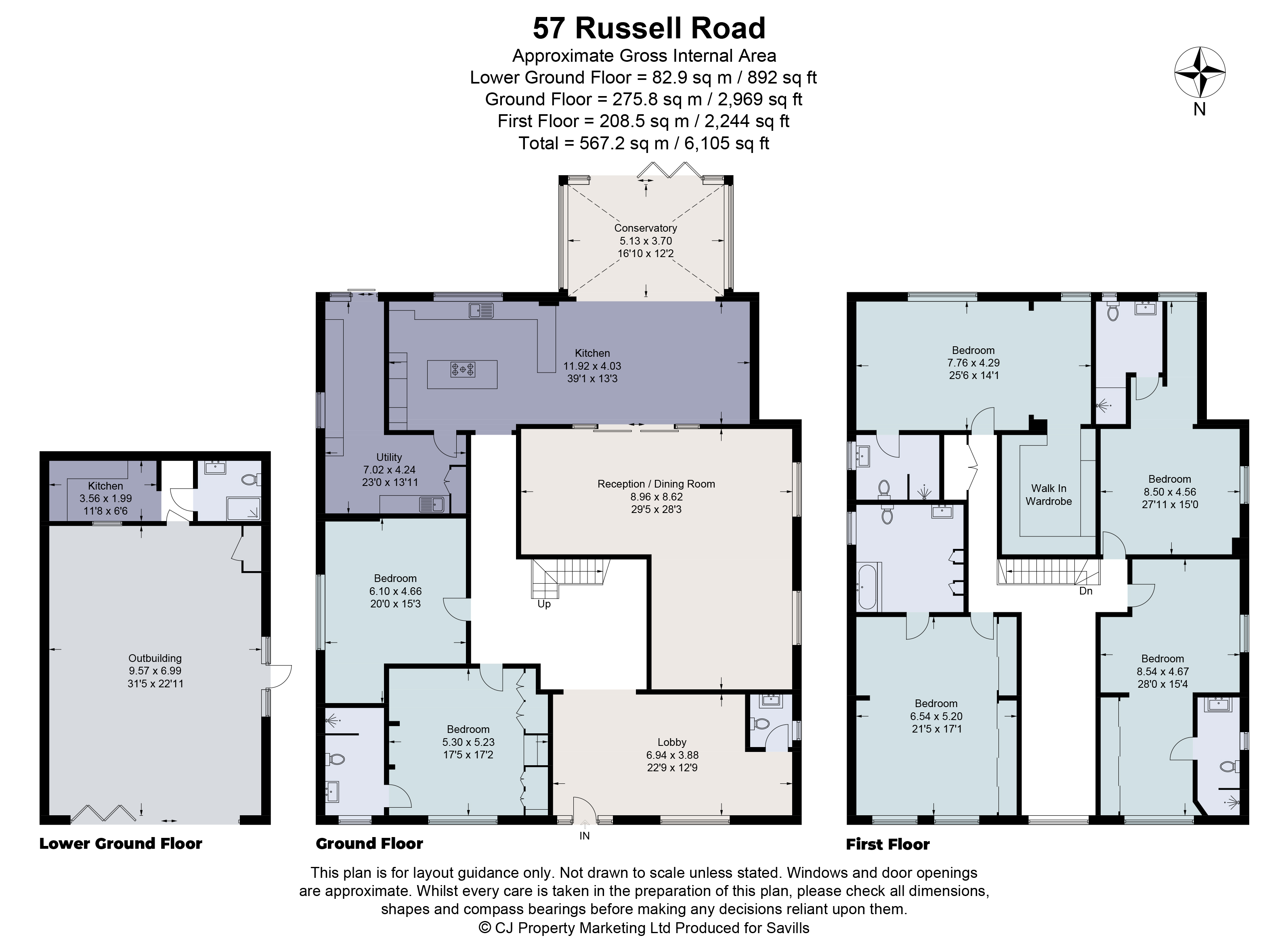 57, Russell Road, Hertfordshire floorplan