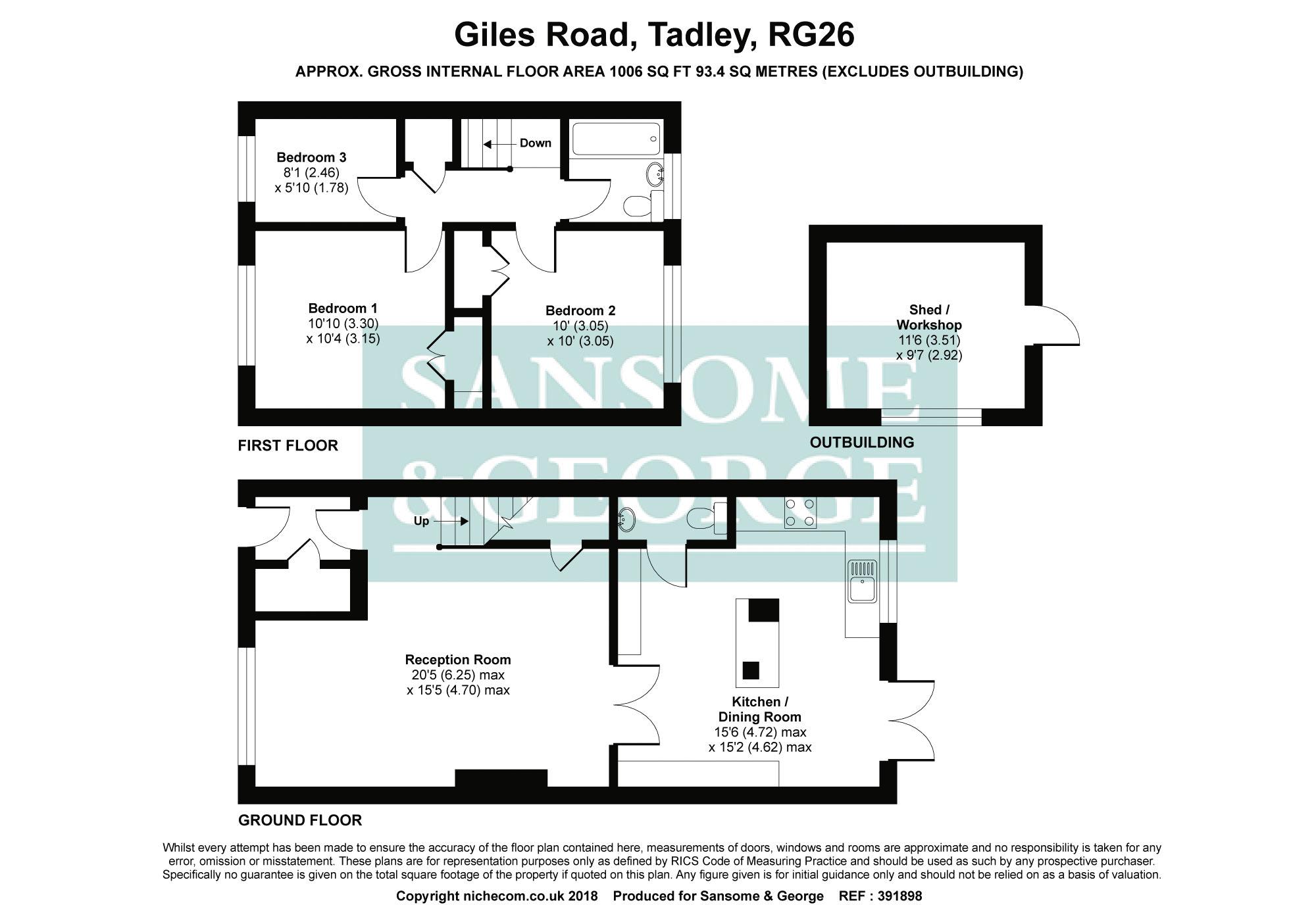 3 Bedrooms End terrace house for sale in Giles Road, Tadley RG26