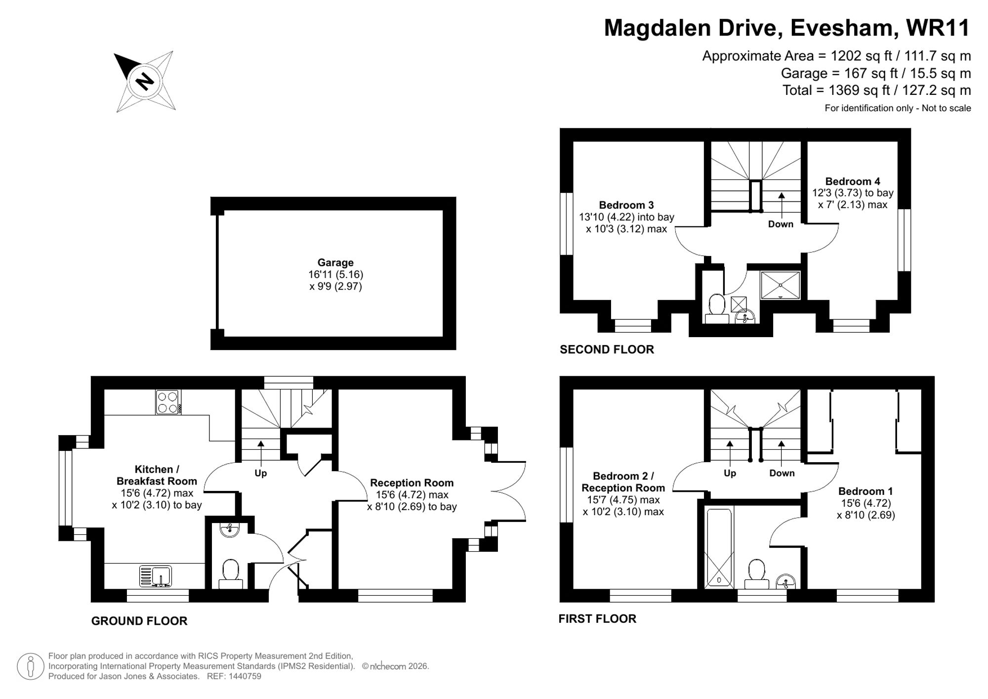 20 Magdalen Drive, Evesham floorplan