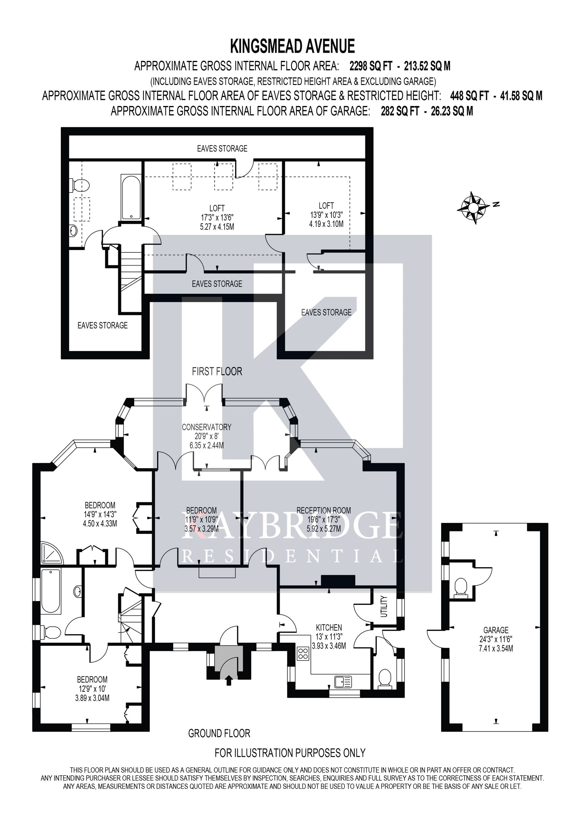 3 Kingsmead Avenue, Worcester Park floorplan
