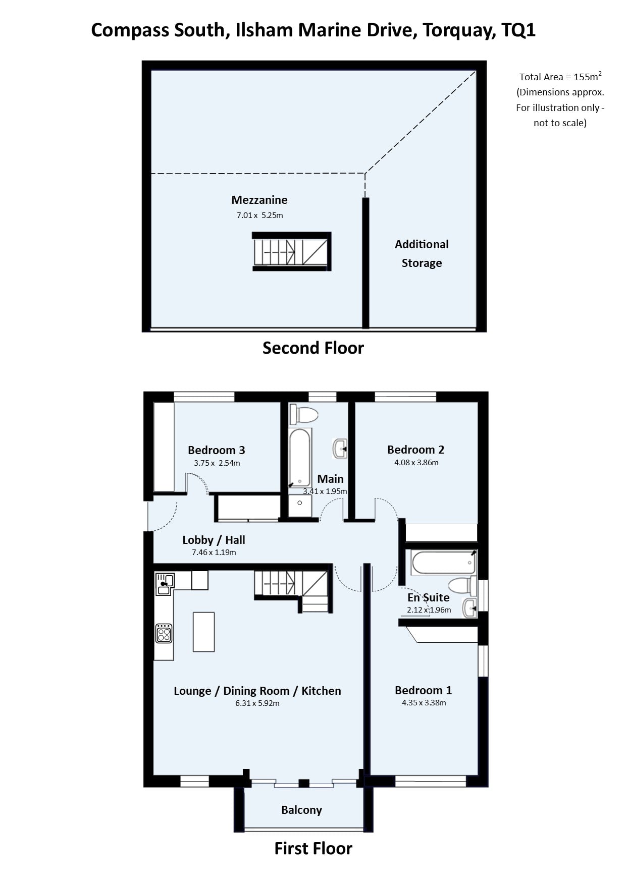 5 Compass South, Ilsham Marine Drive, Torquay floorplan