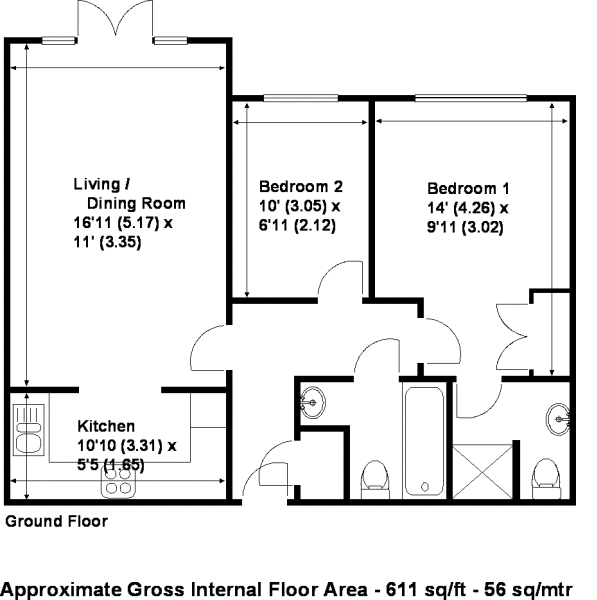 2 Bedrooms Flat to rent in Shuna, Woodam Lane, West Byfleet, Surrey KT15