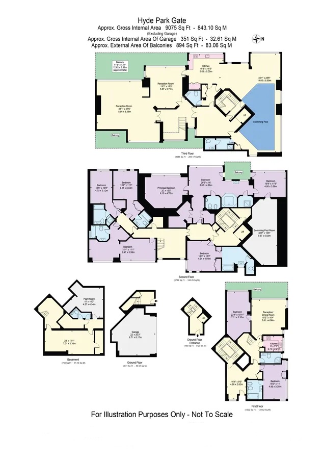 30a, Hyde Park Gate, London floorplan