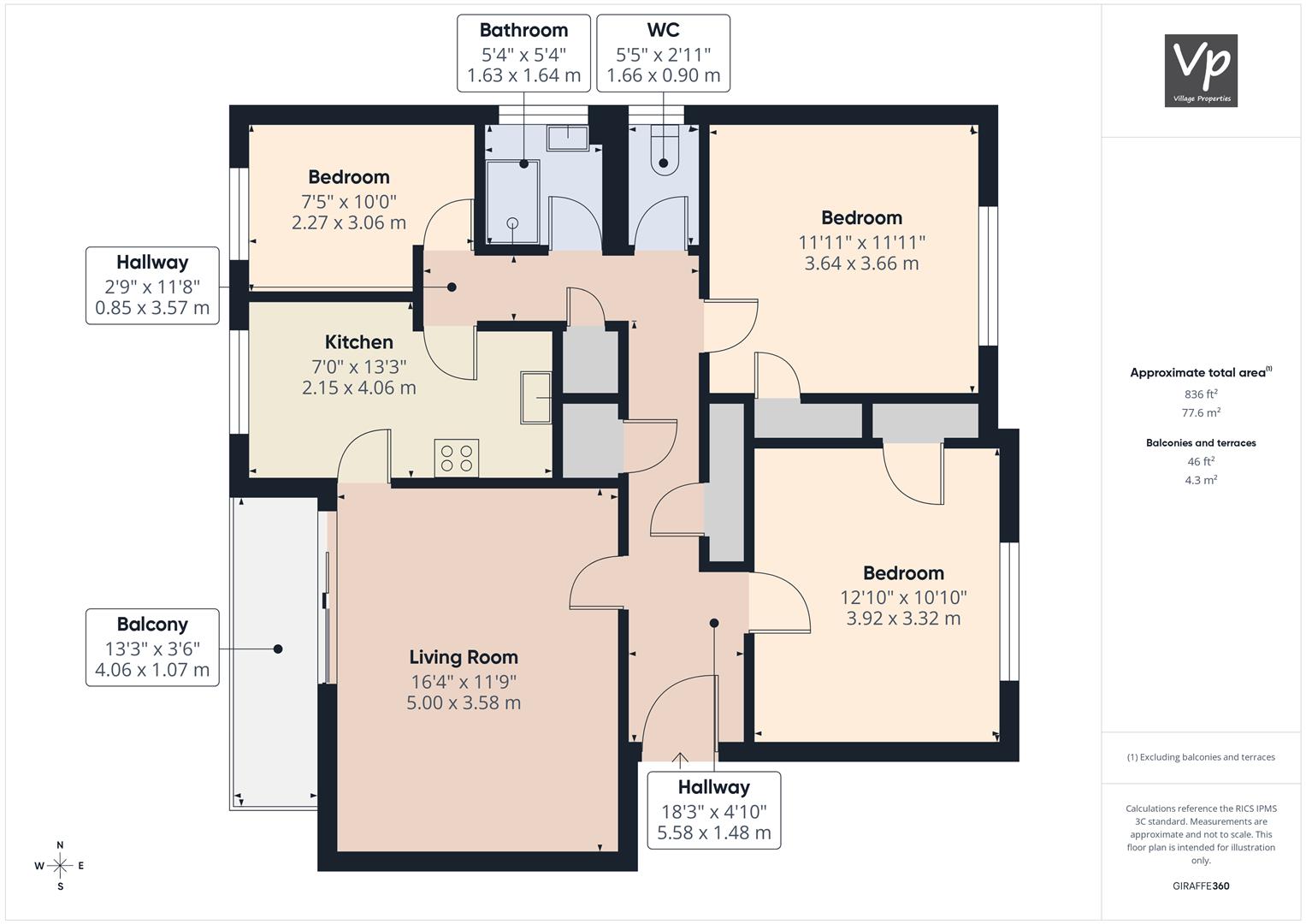 60, Robin Way, Reading floorplan