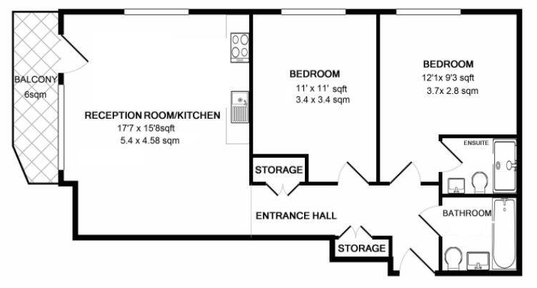 1, Cassia Point, Glasshouse Gardens, Stratford floorplan
