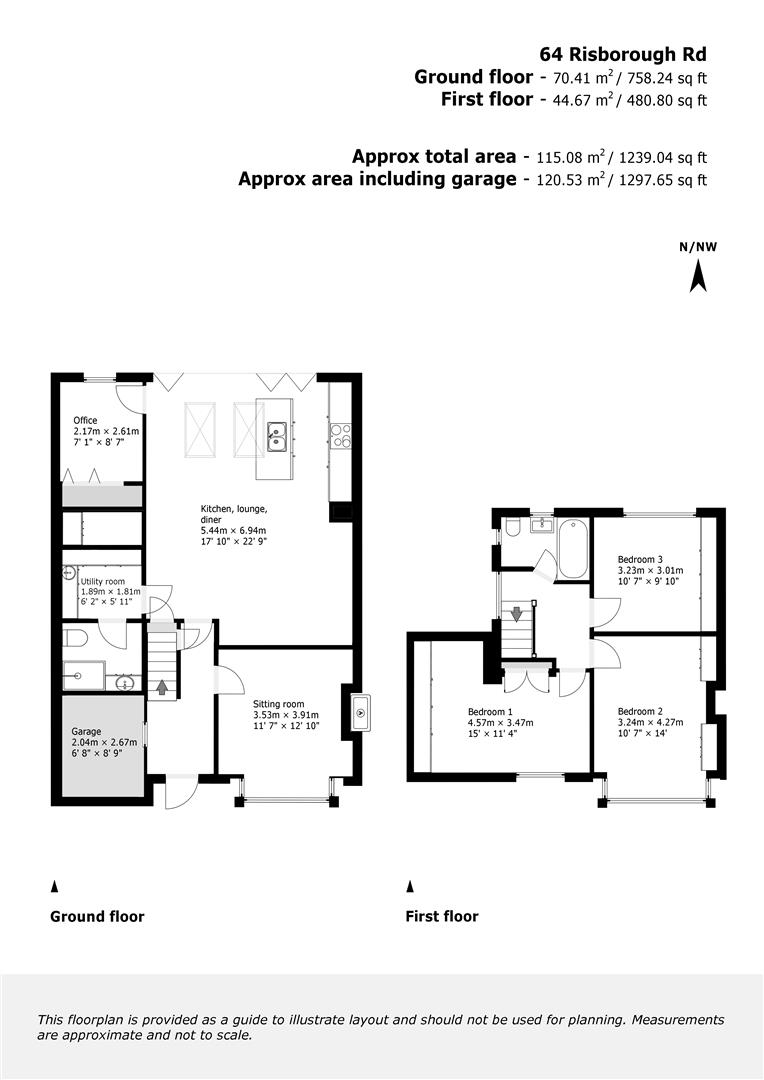 64, Risborough Road, Bedford floorplan