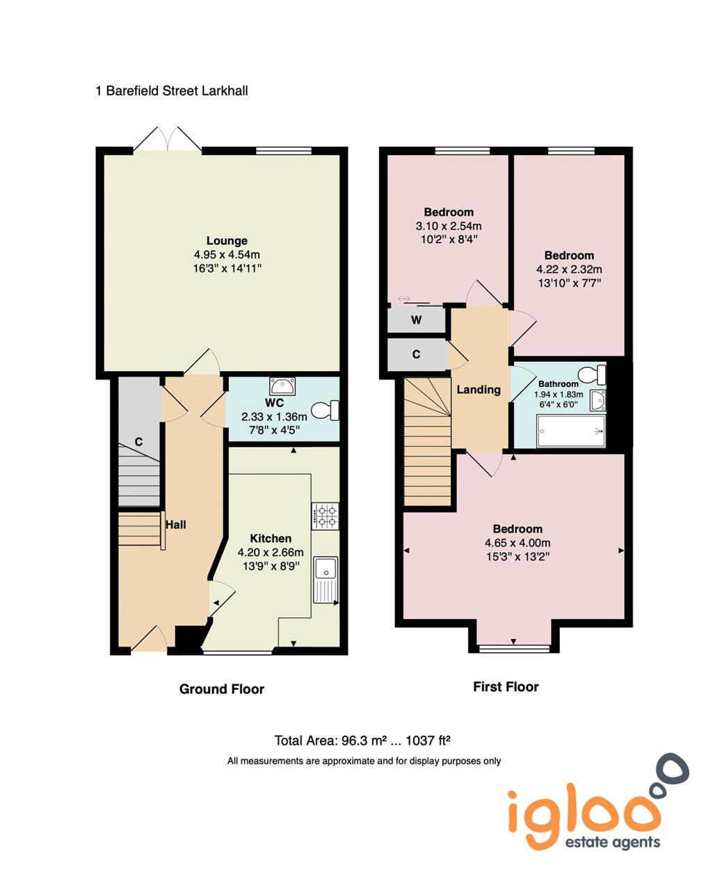 1, Barefield Street, Larkhall floorplan
