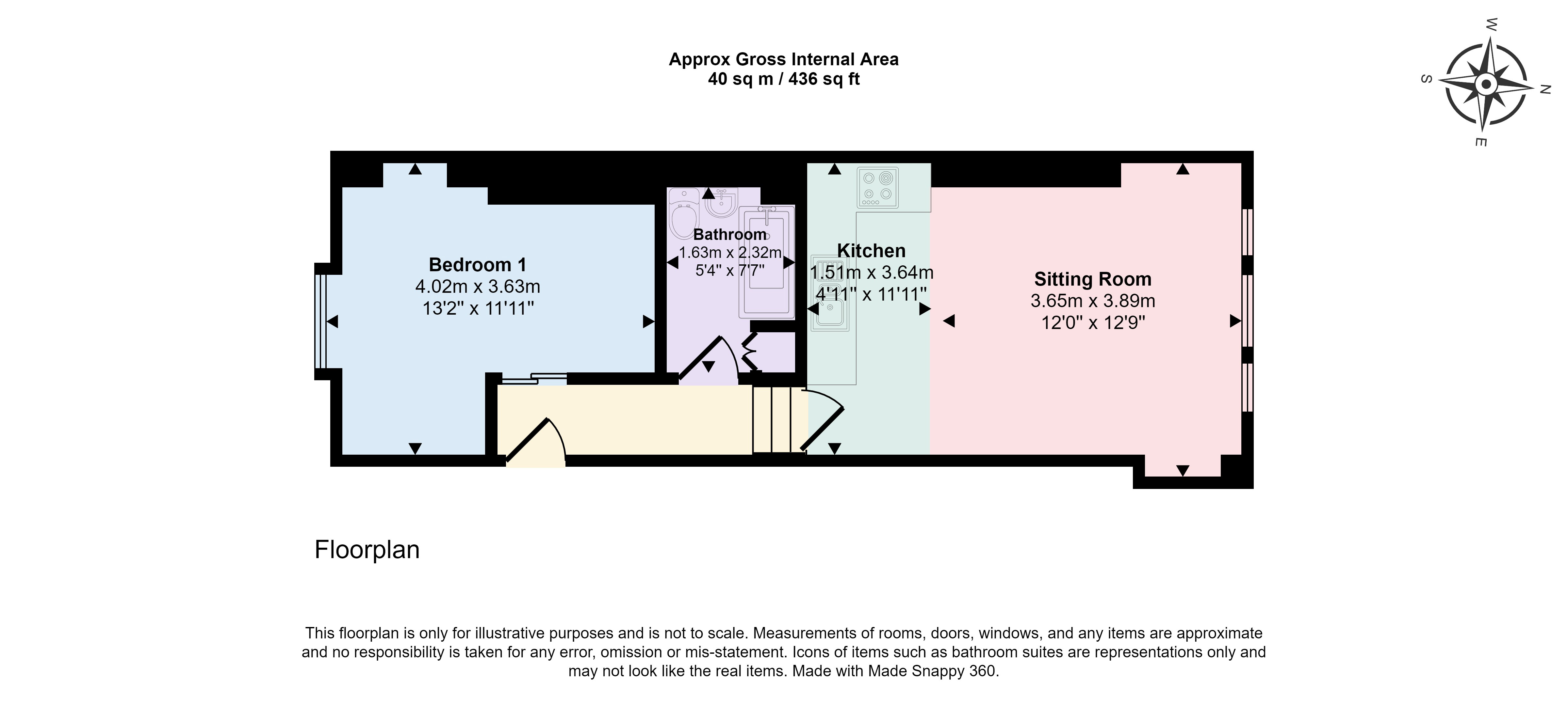 Flat 2, 4, Devonshire Buildings, Bath floorplan