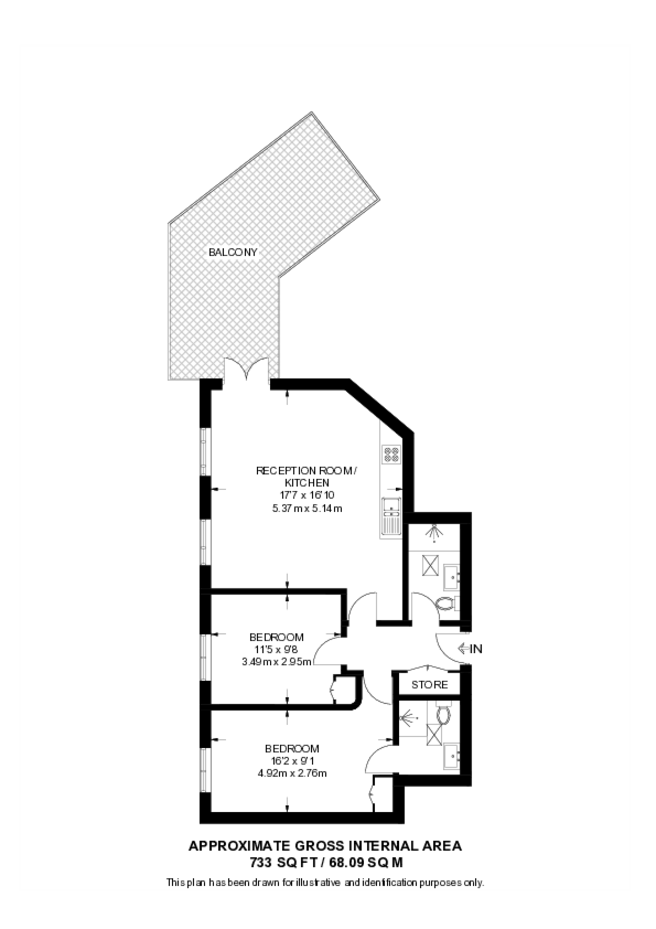Kassinga House, 37 Winchelsea Road, Harlesden floorplan