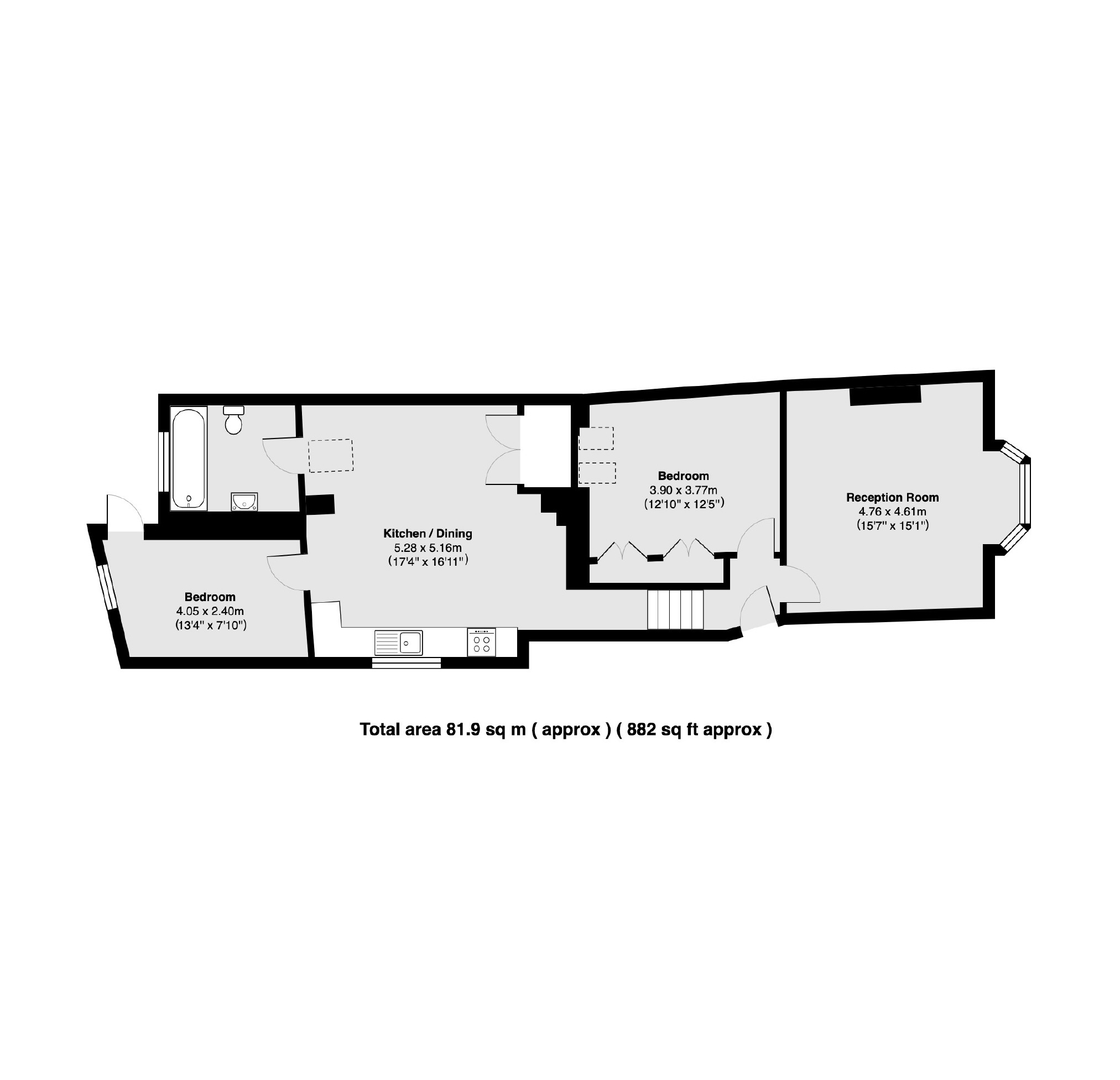 Ground Floor, 135, Percy Road, London floorplan
