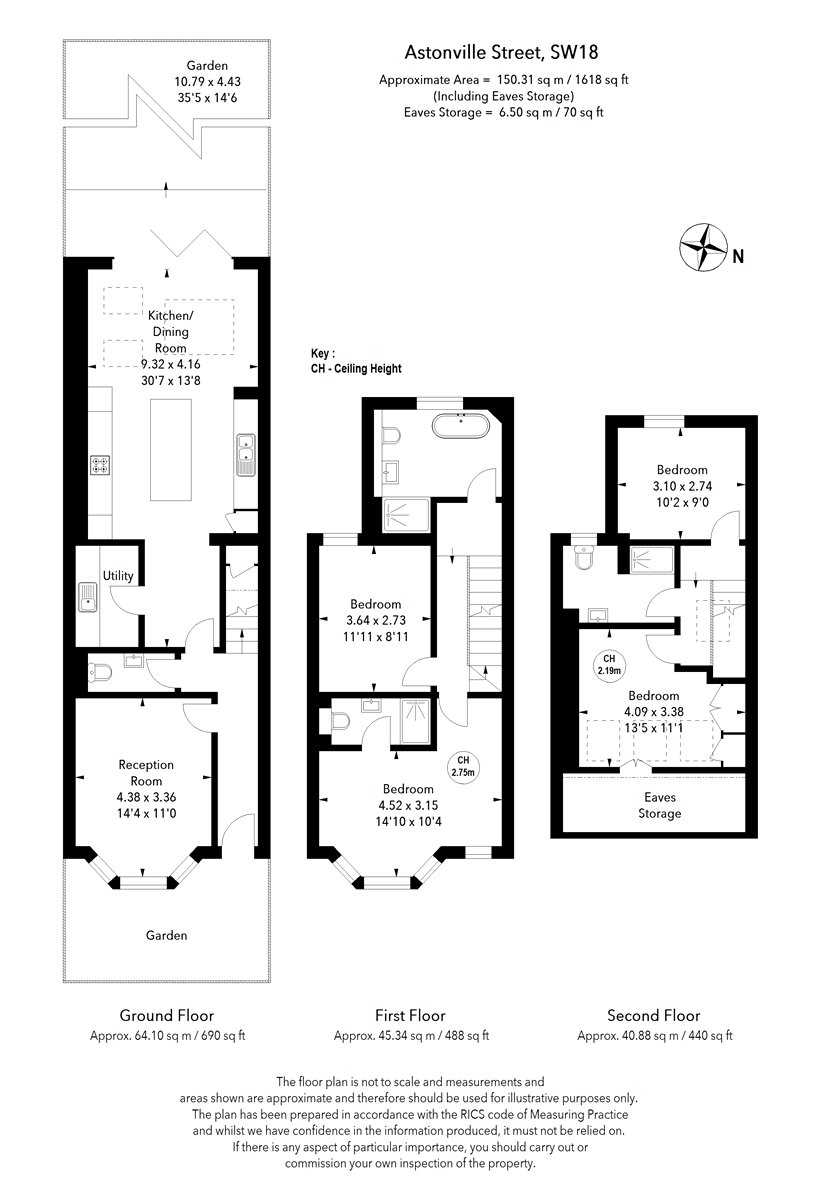 127, Astonville Street, London floorplan