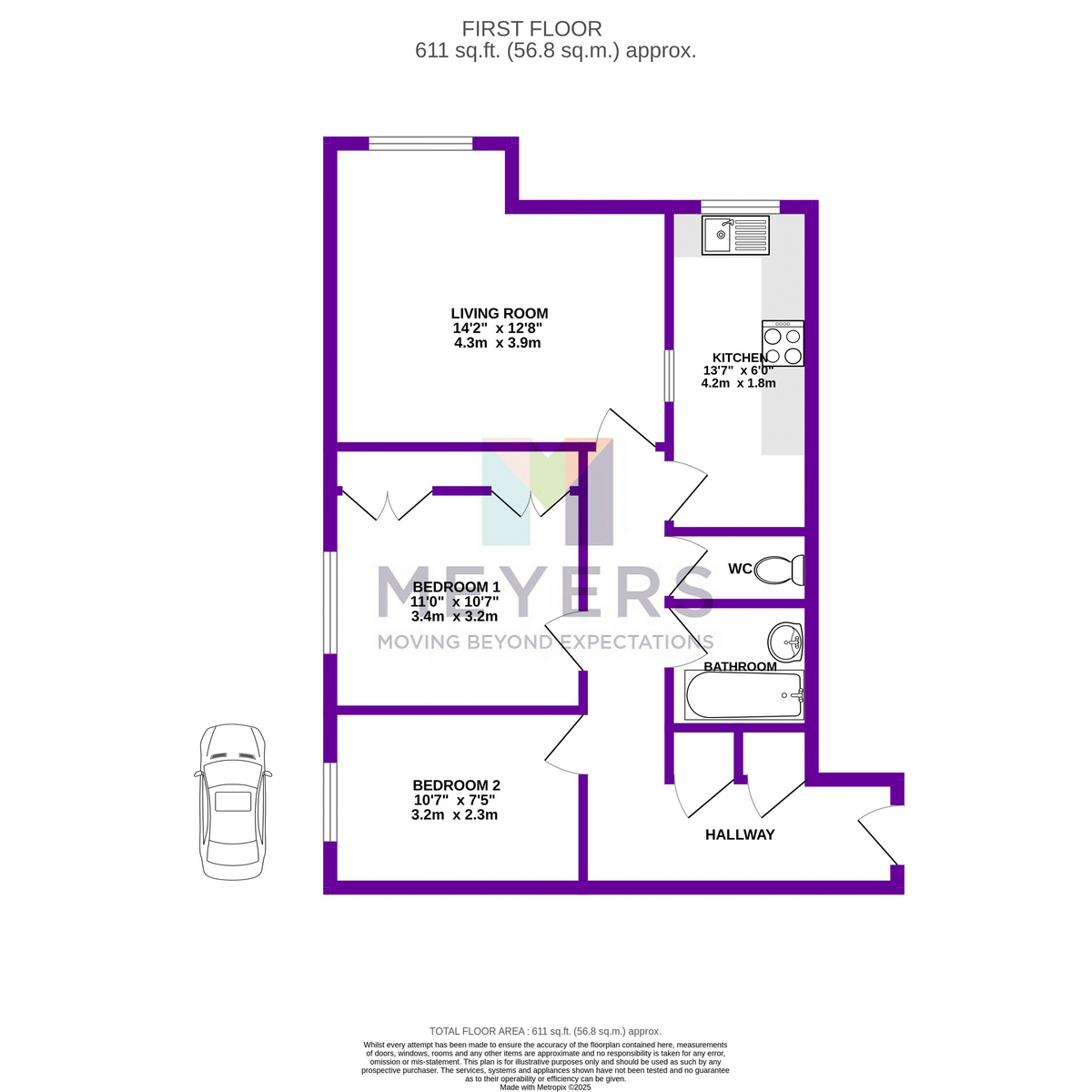 Flat Flat 10, 46, Seabourne Road, Bournemouth floorplan