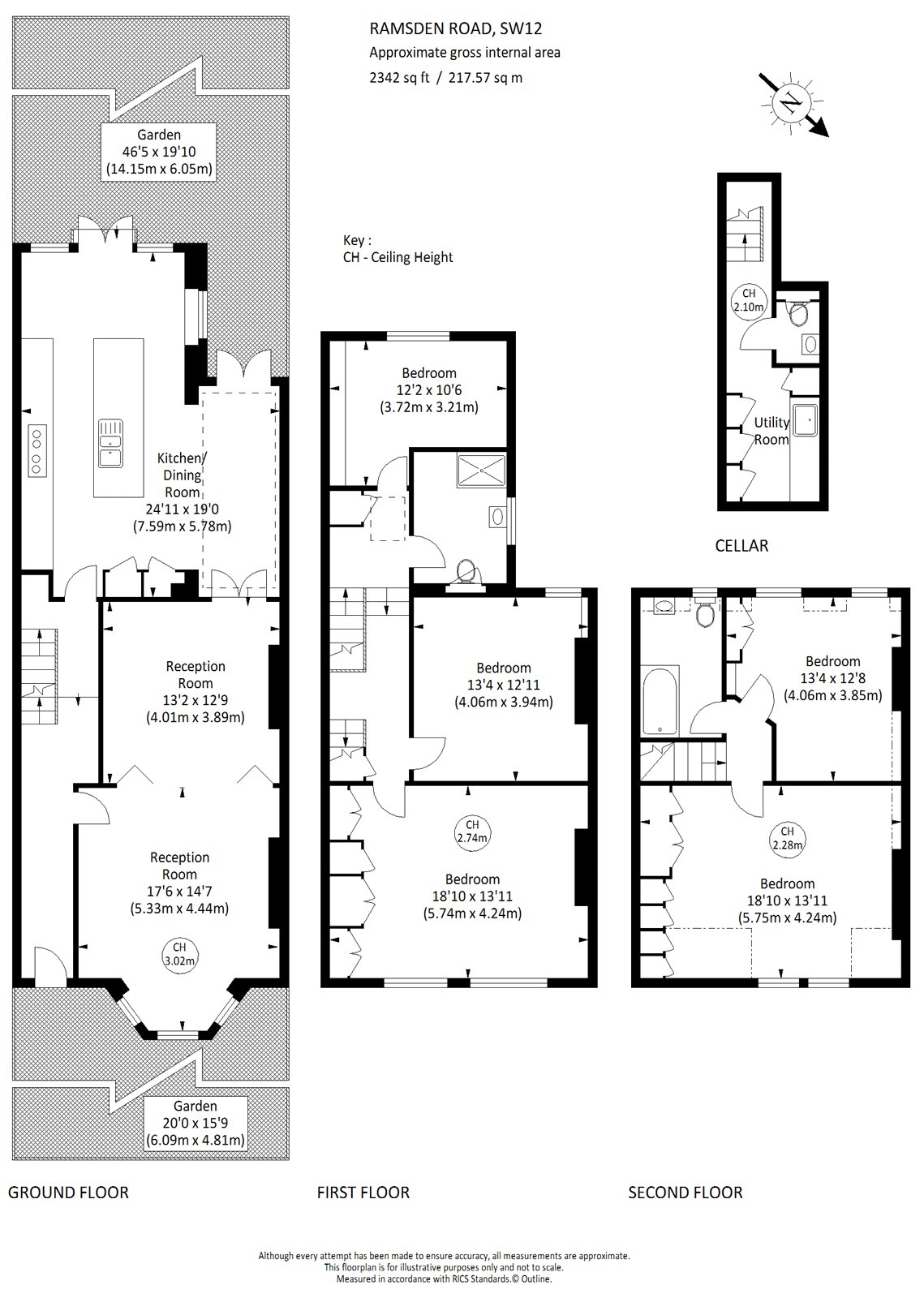 135, Ramsden Road, London floorplan