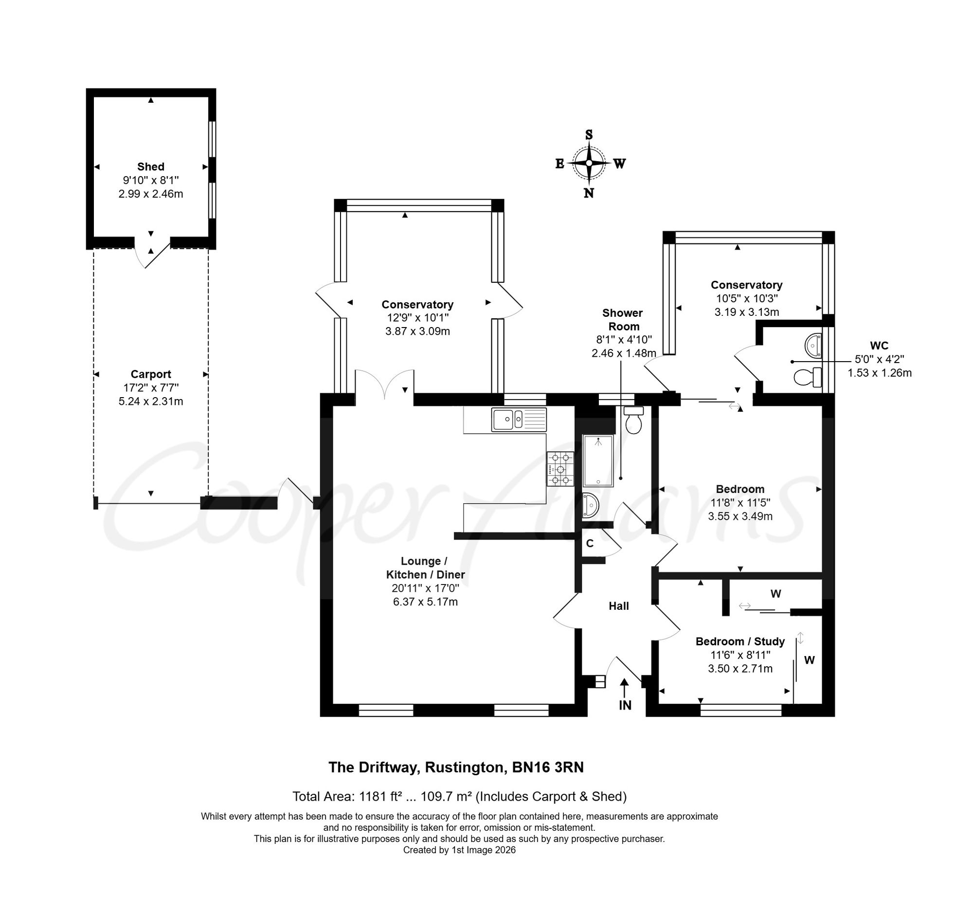 1a The Driftway Old Manor Road, Littlehampton floorplan