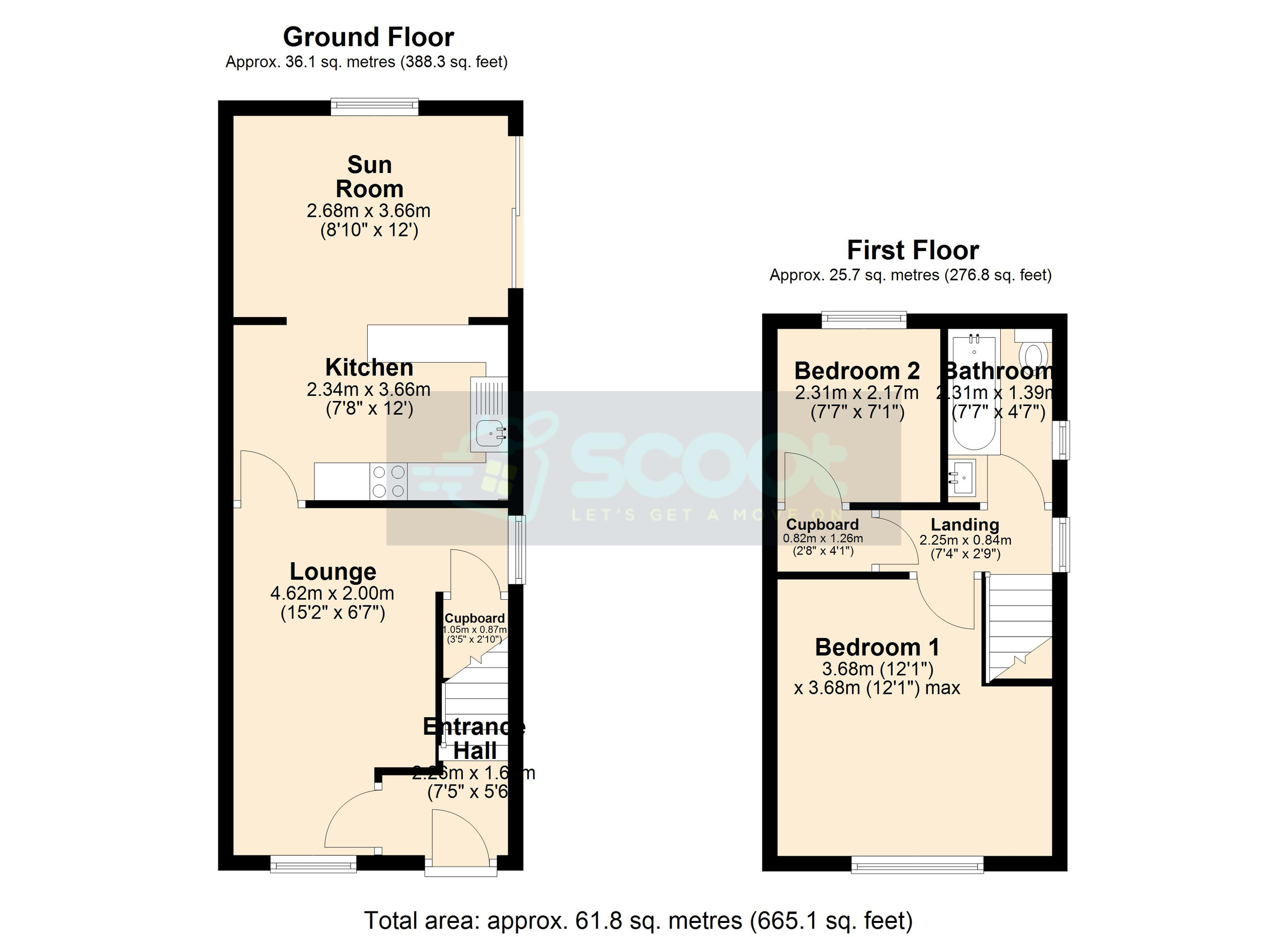 26, Cedar Close, Thorpe Willoughby floorplan