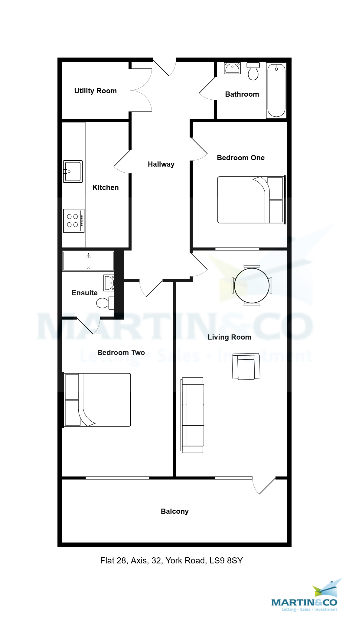 Flat 28 Axis, 32, York Road, West Yorkshire, United Kingdom floorplan