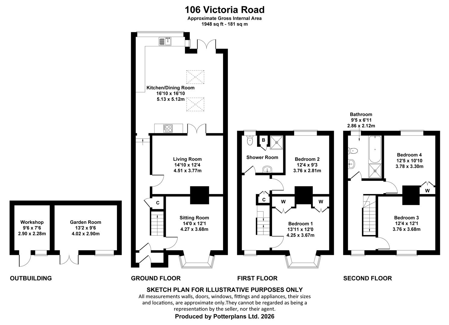 Ischia Villa, 106, Victoria Road, Cowes floorplan