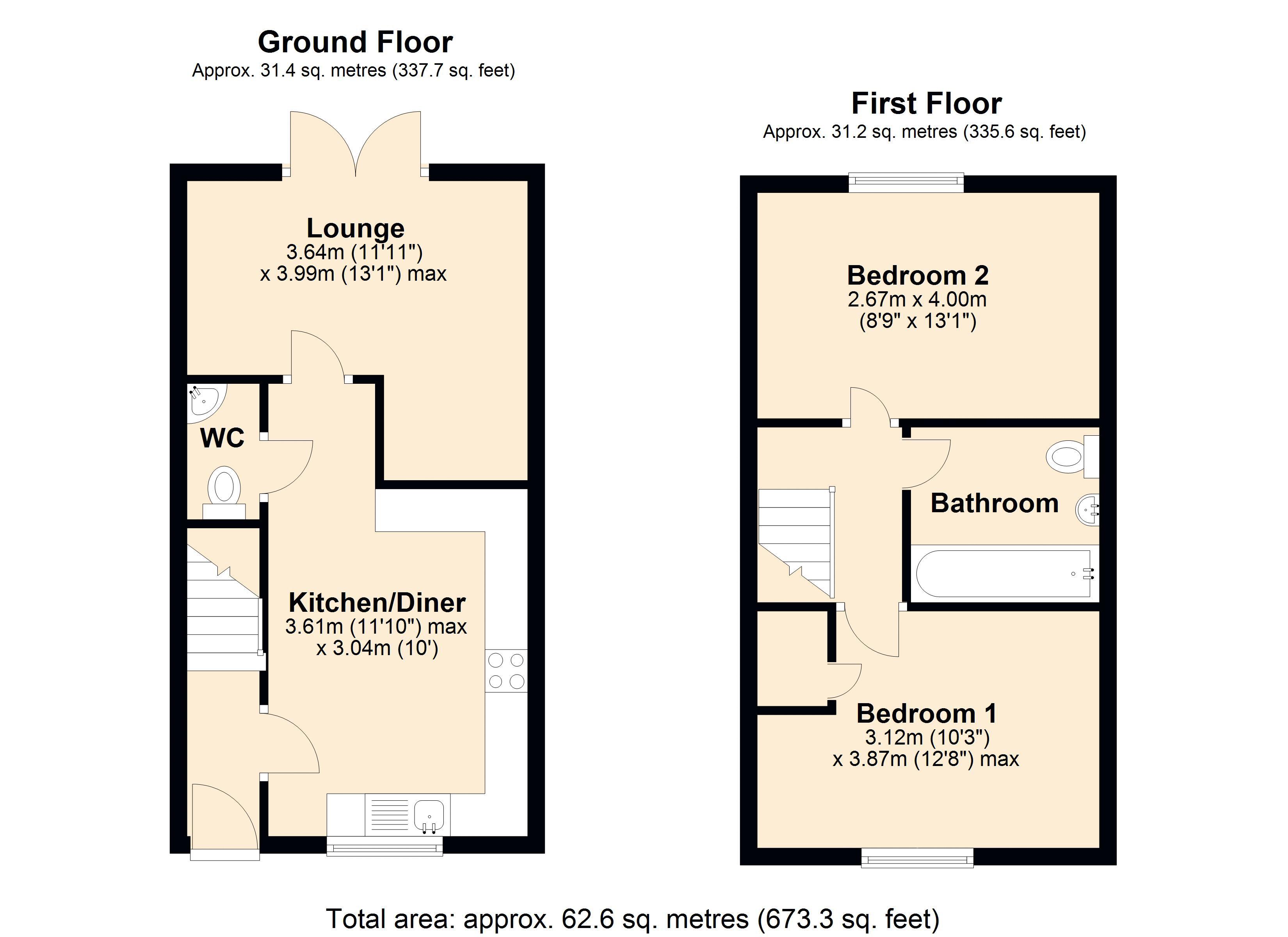 27, Maple Road, Blaydon floorplan