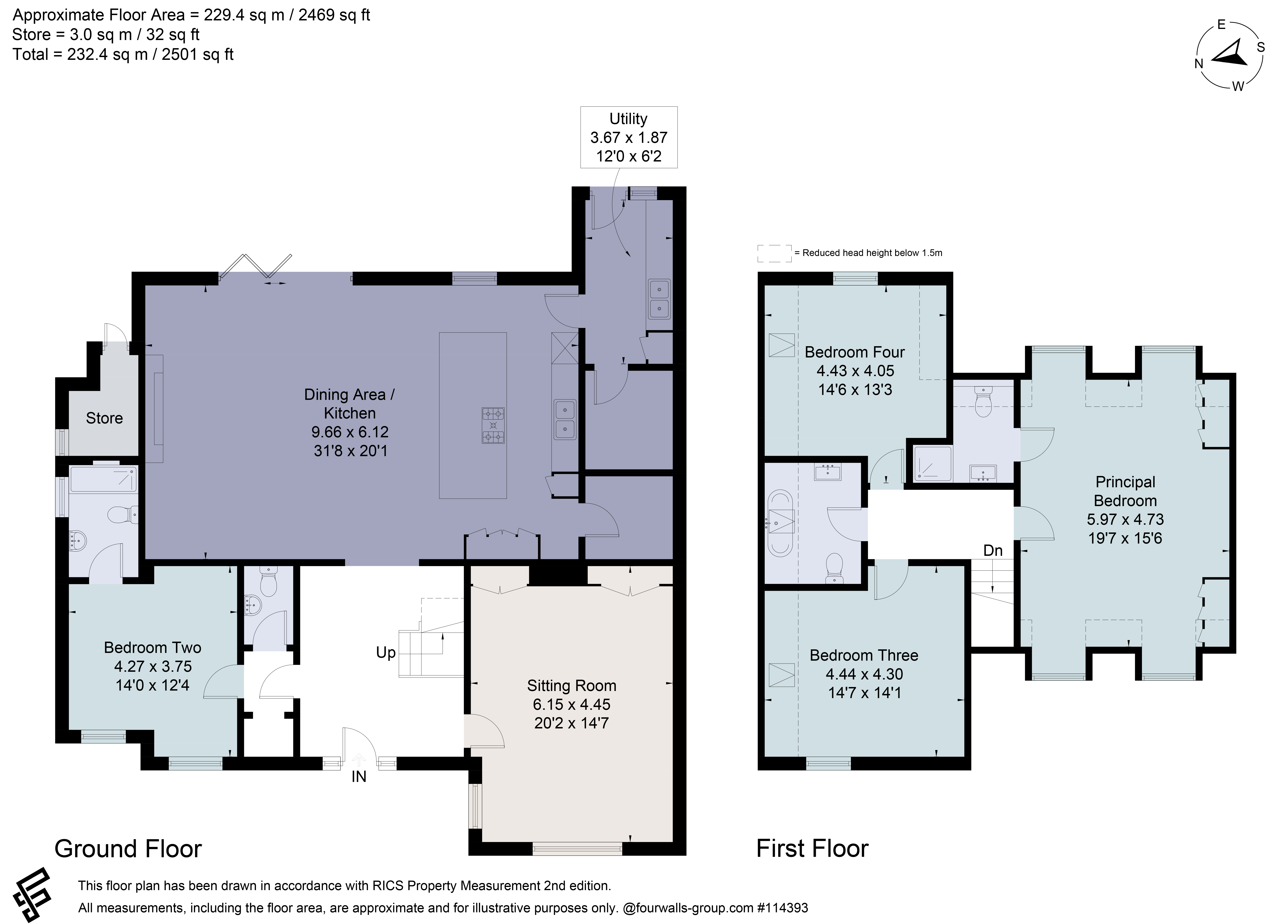Per Ardua,, Back Lane, Farnham floorplan