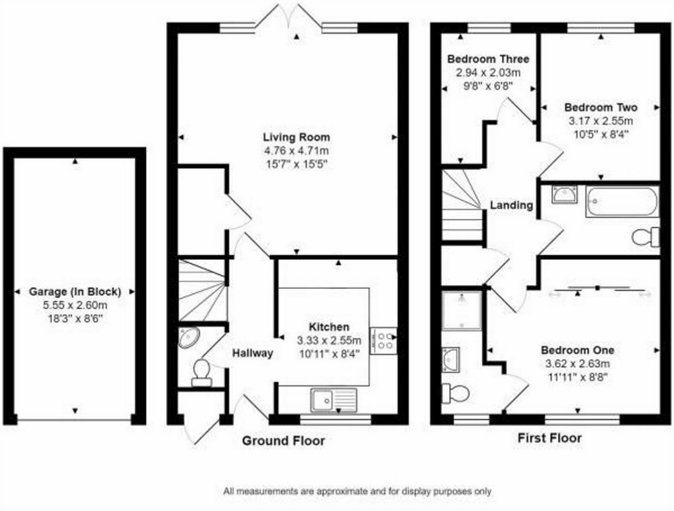 3 Bedrooms Terraced house for sale in Ruth Close, Farnborough, Hampshire GU14