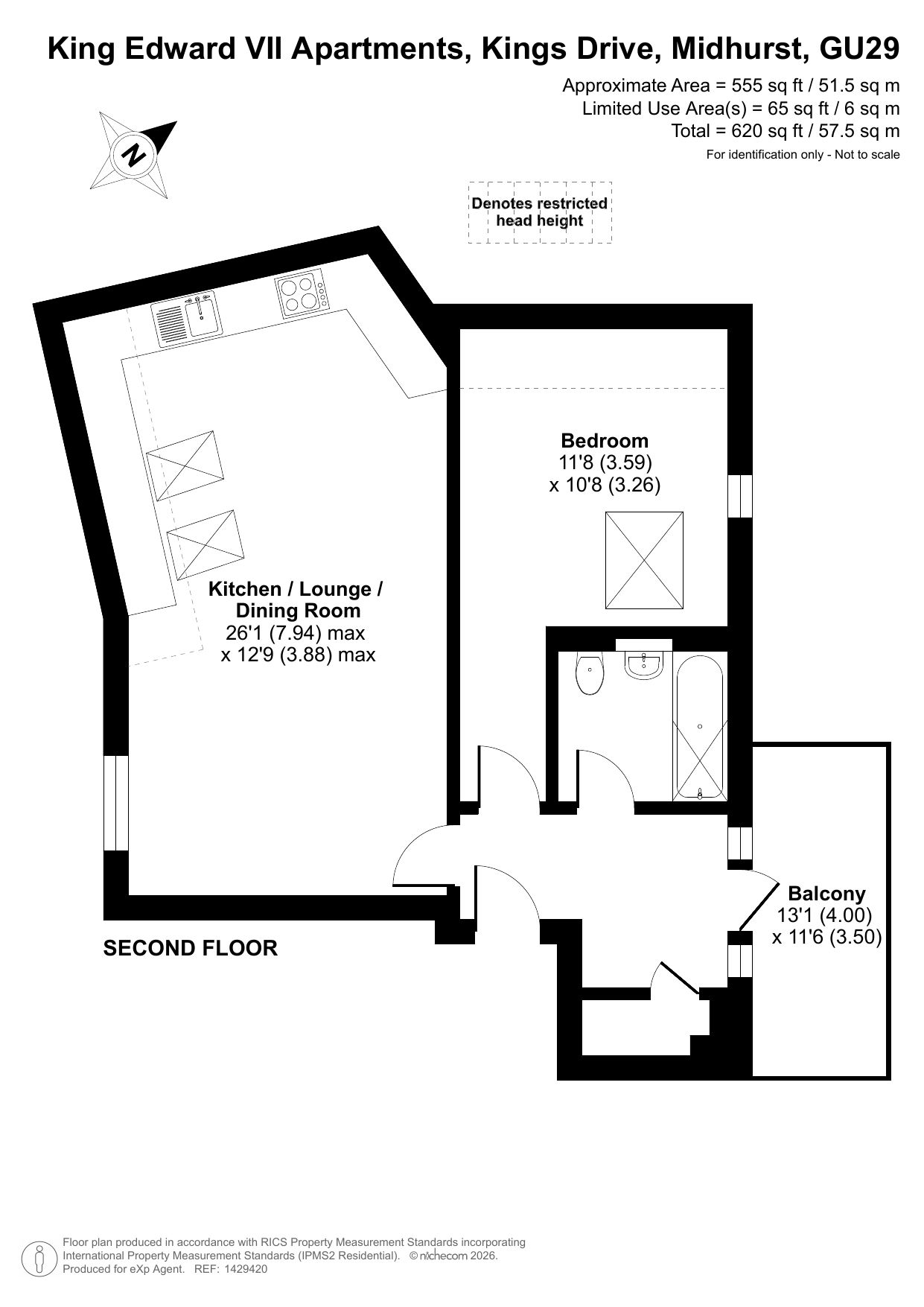 King Edward VII Apartments,117, Kings Drive, Midhurst floorplan