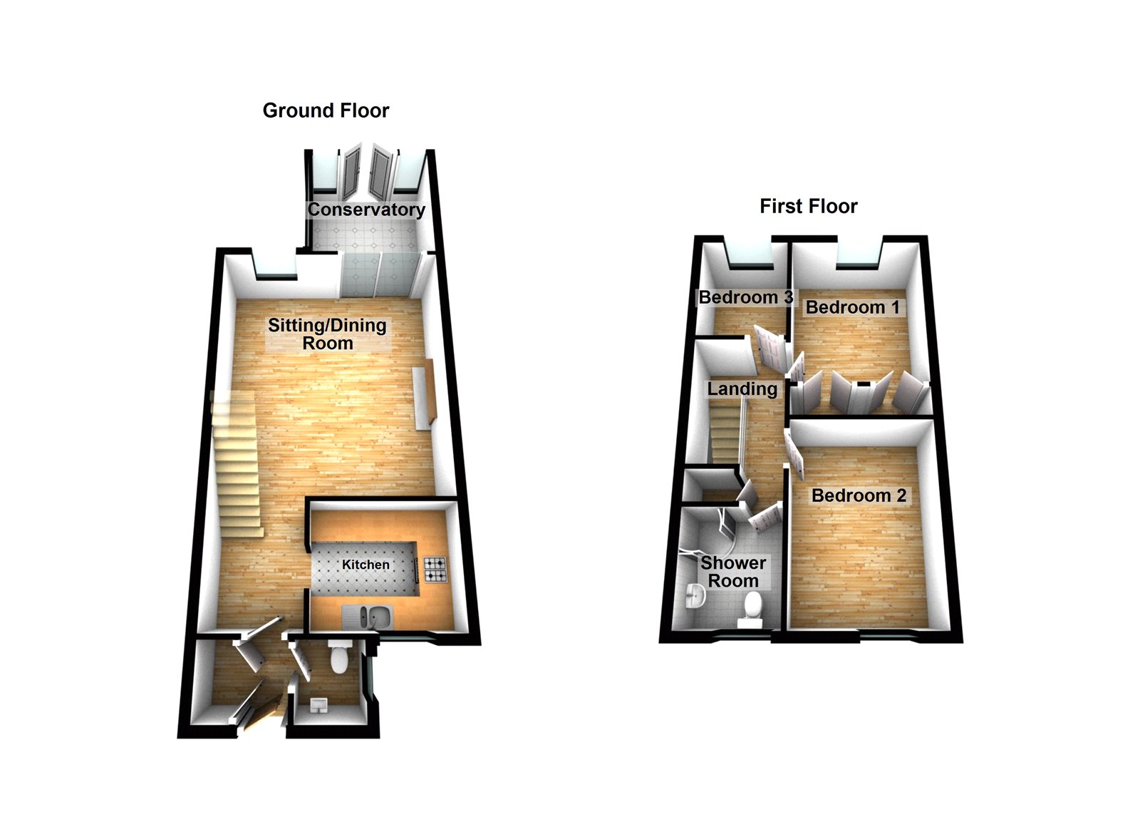 Russell Drive, Christchurch BH23, 3 bedroom terraced house for sale