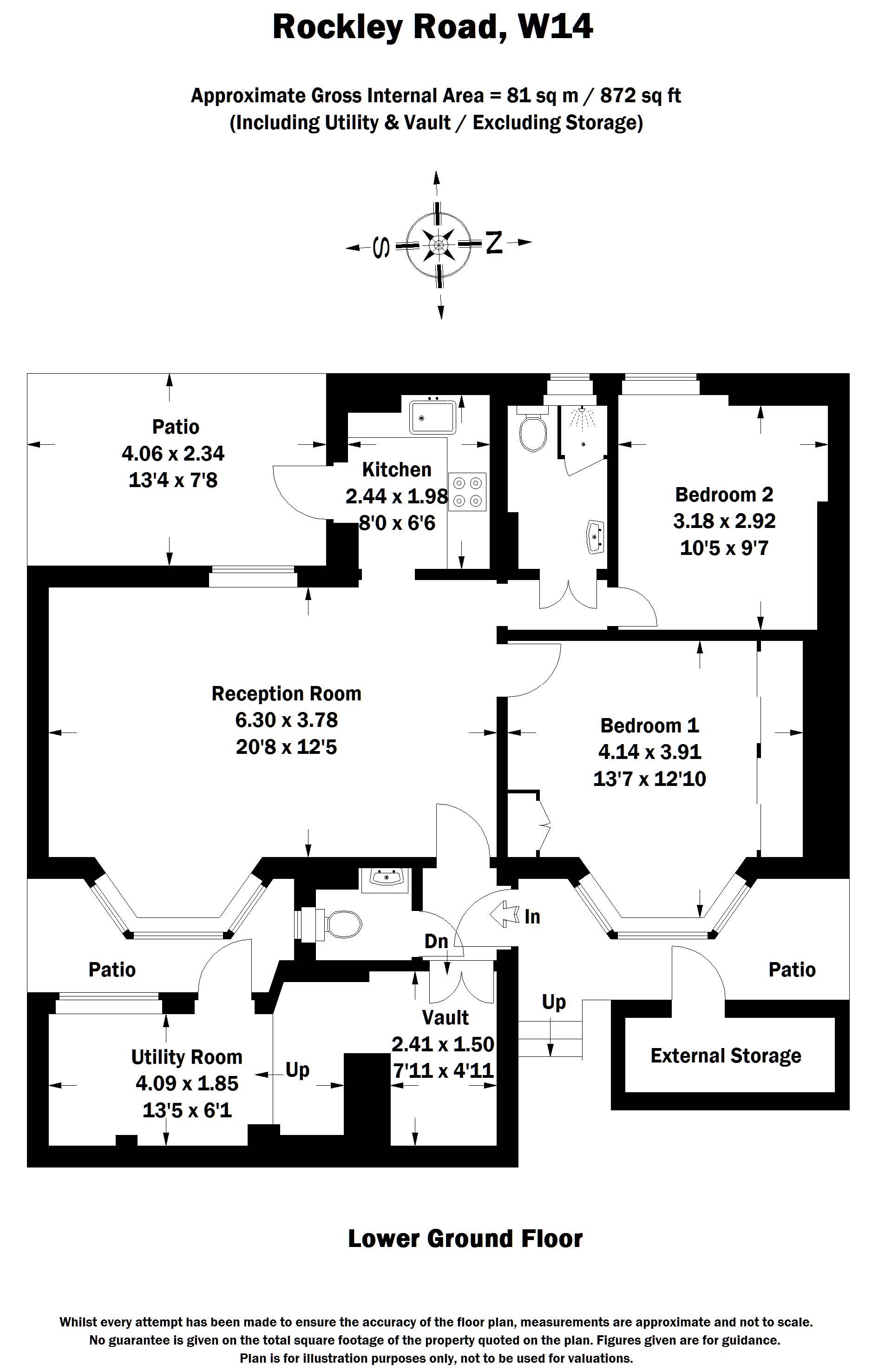 Garden Flat, 18, Rockley Road, London floorplan