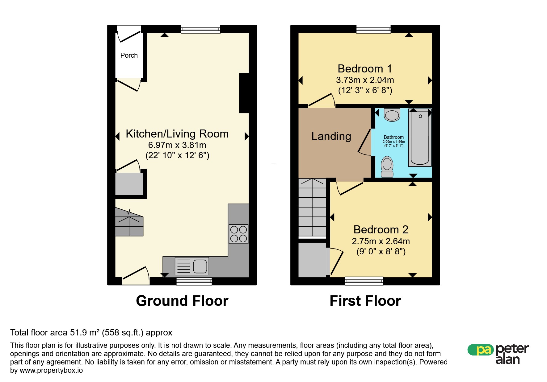54, King Street, Pontypool floorplan