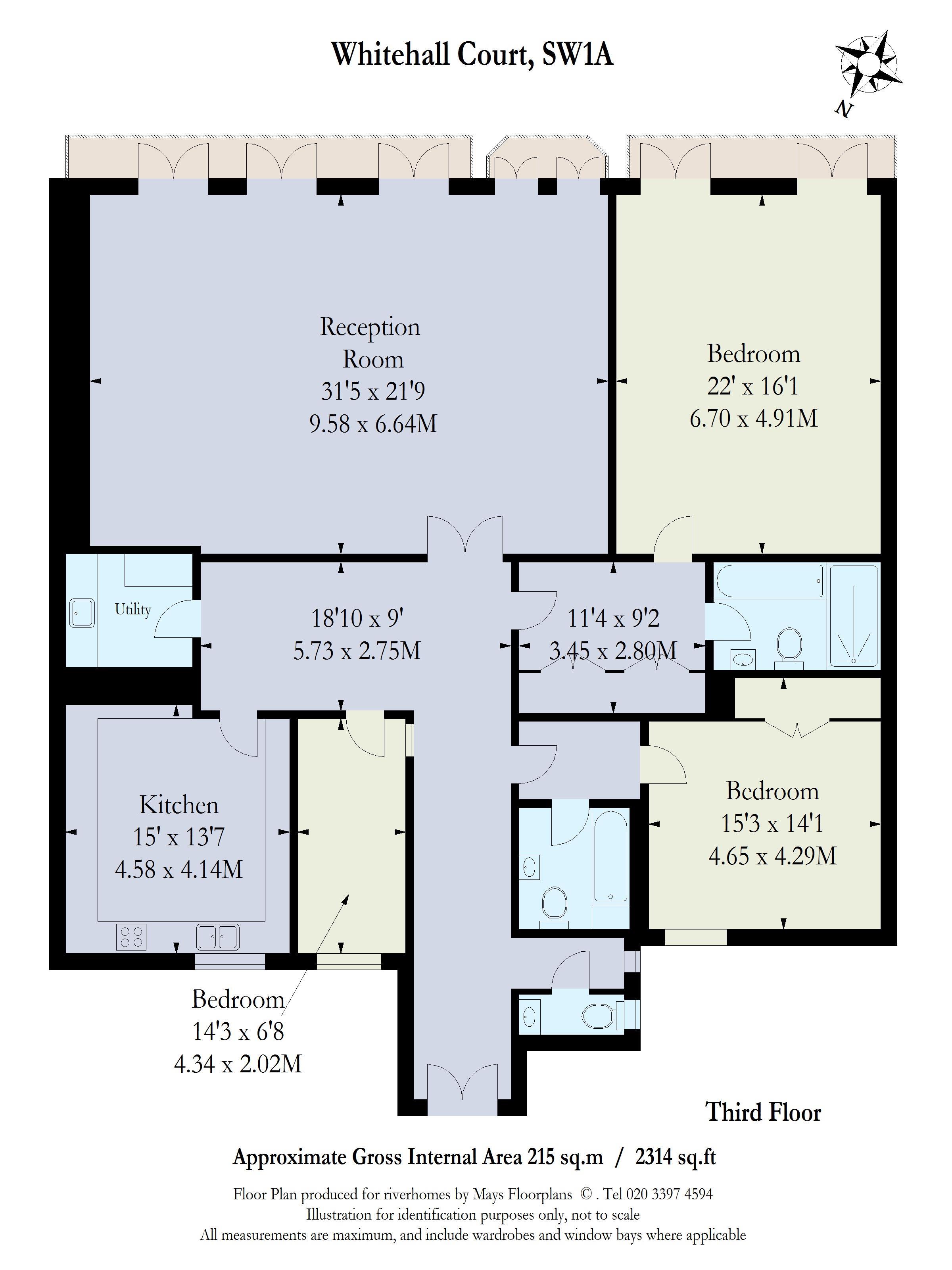 3 Bedrooms Flat for sale in Whitehall Court, Westminster SW1A