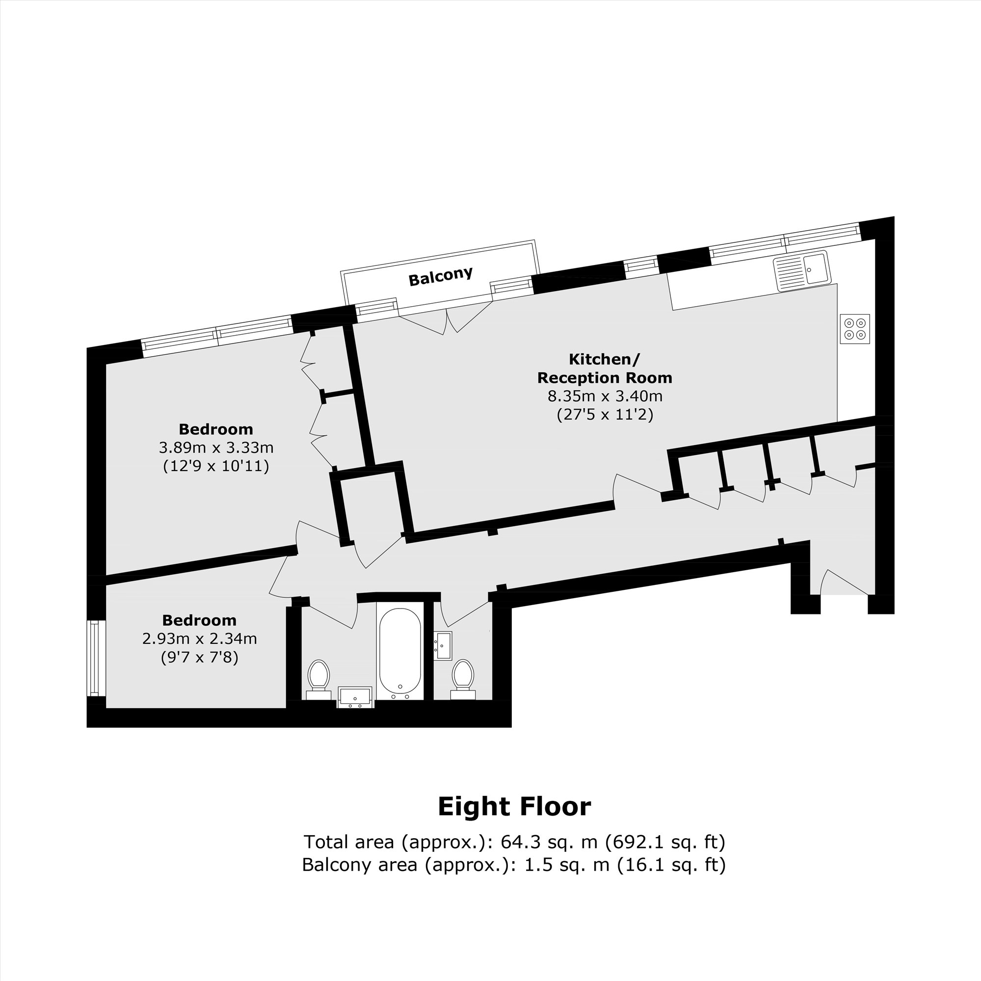 Flat 25 Scala House, 21, Tottenham Street, London floorplan