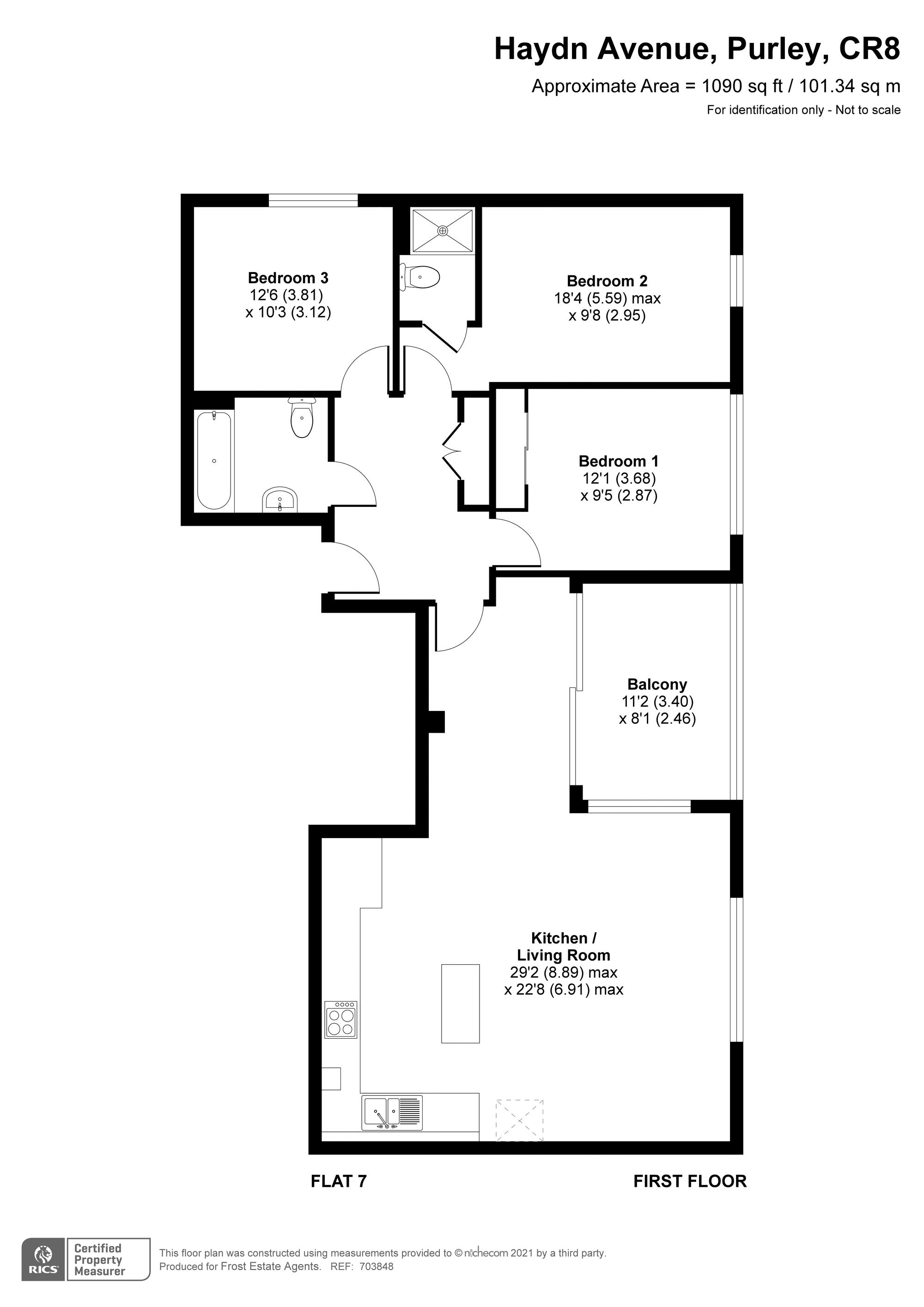 Haydn Avenue, Purley CR8, 3 bedroom flat for sale 59594586
