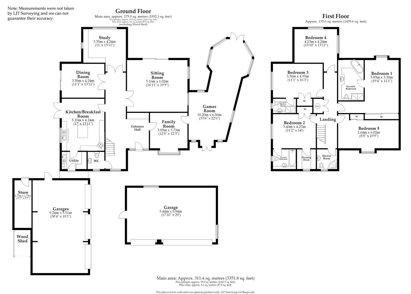 Firsdell, Northleigh Lane, Wimborne floorplan
