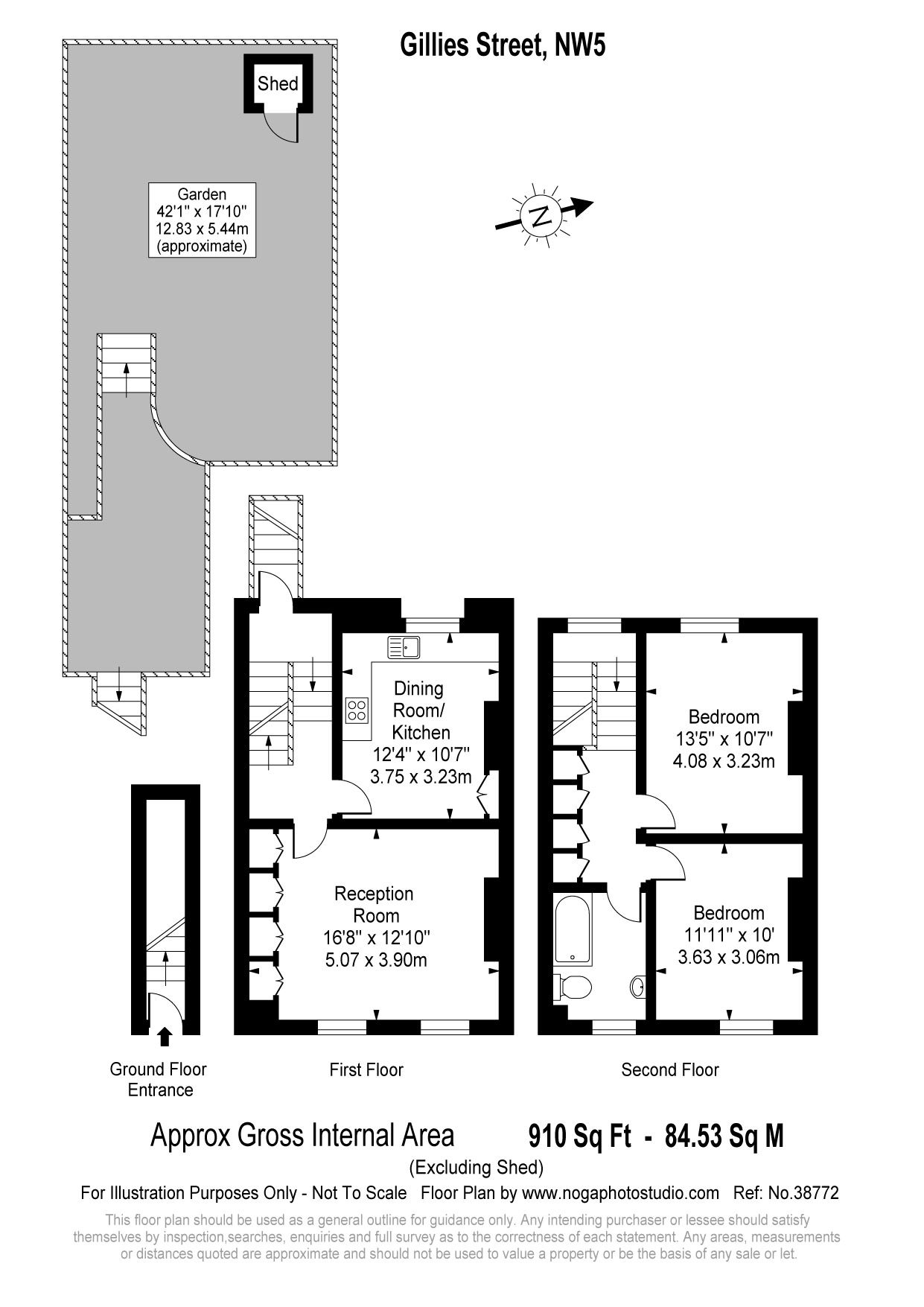 2 Bedrooms Maisonette for sale in Gillies Street, London NW5