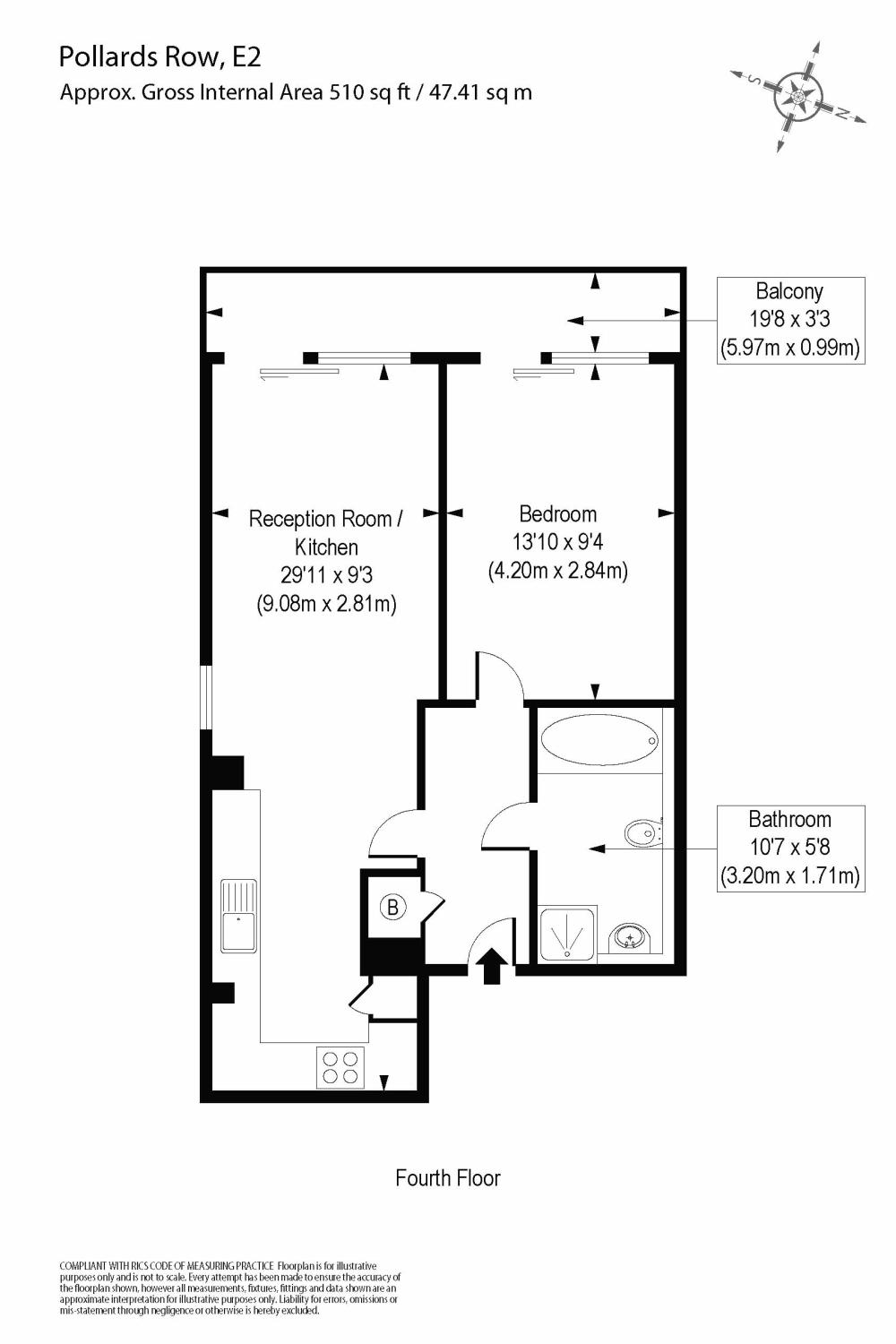 Flat 12, 35, Florida Street, London floorplan