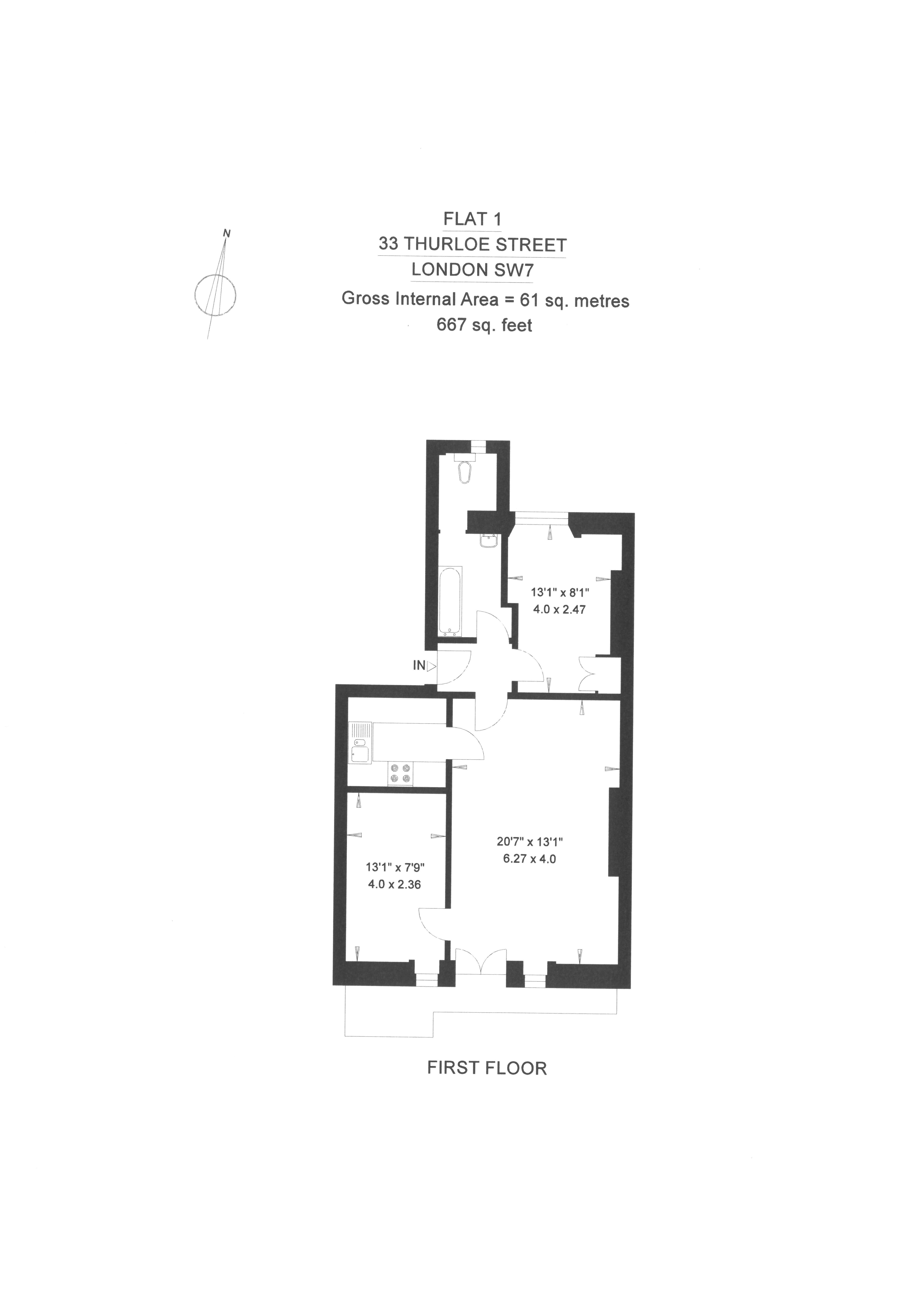 2 Bedrooms Flat to rent in Thurloe Street, South Kenstington SW7
