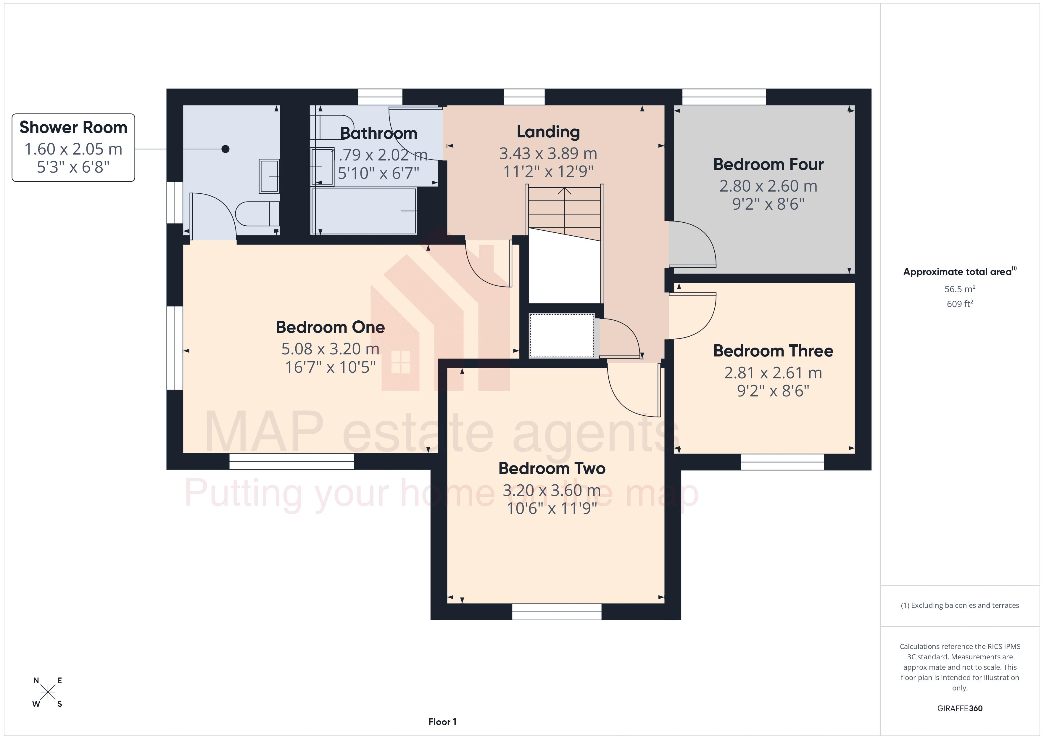 1, The Floras, Helston floorplan