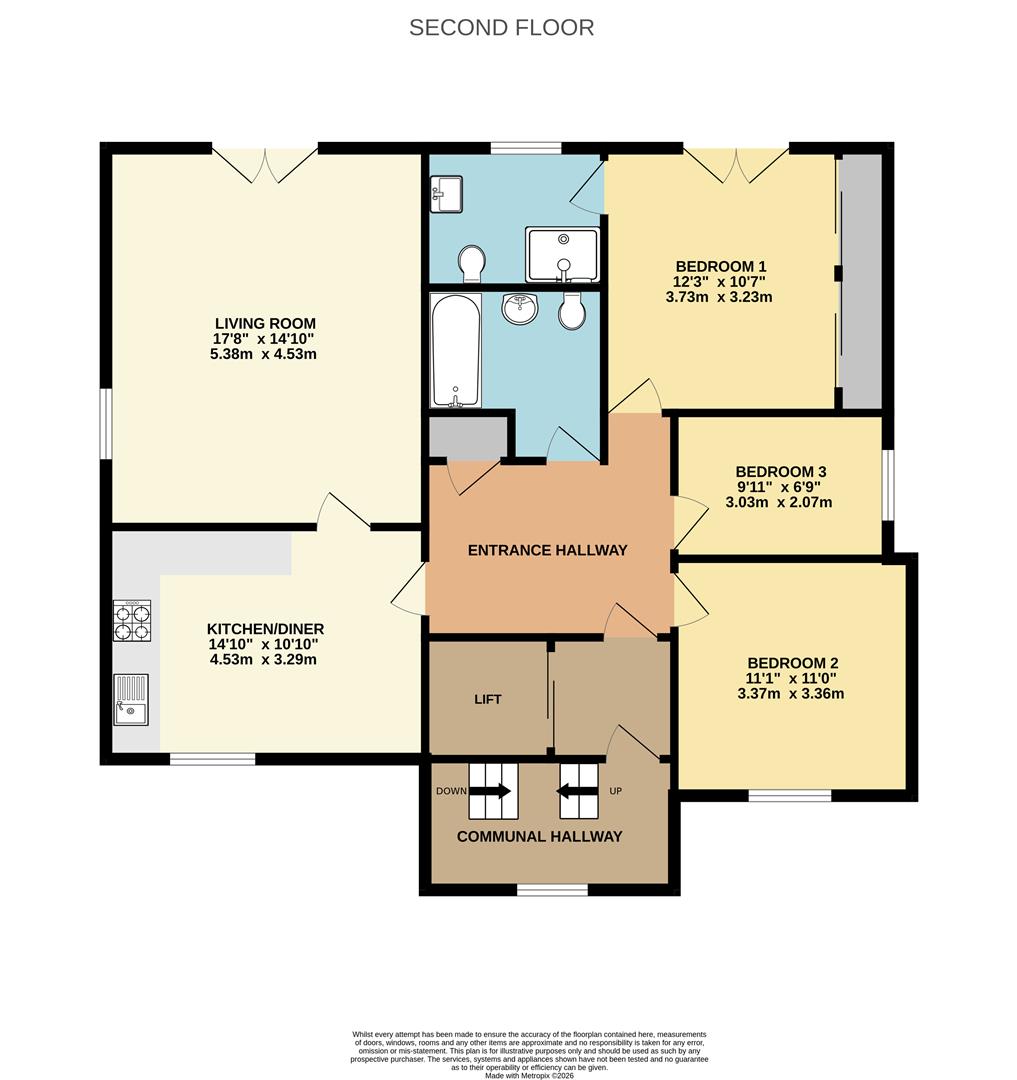 Apartment 3, Osborne House 1A, Victoria Road, Malvern floorplan