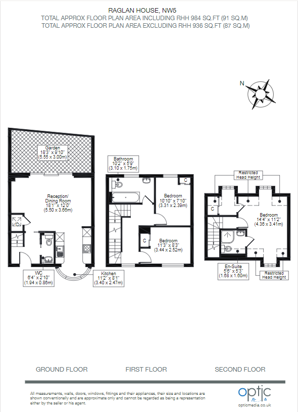 Raglan House, Raglan Street NW5, 3 bedroom town house to rent