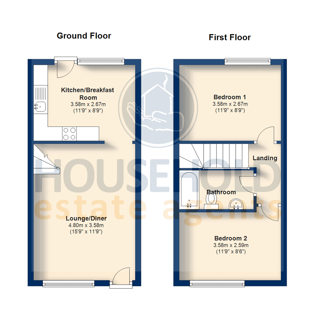 2 Bedrooms  to rent in Keaton Close, Houghton Regis, Dunstable LU5