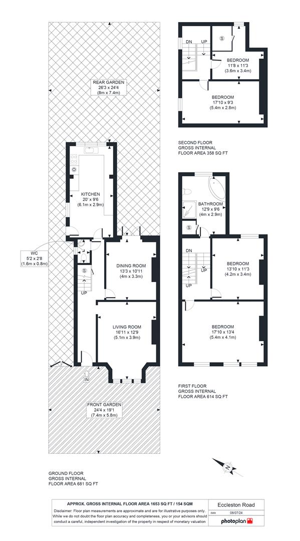 7, Eccleston Road, London floorplan