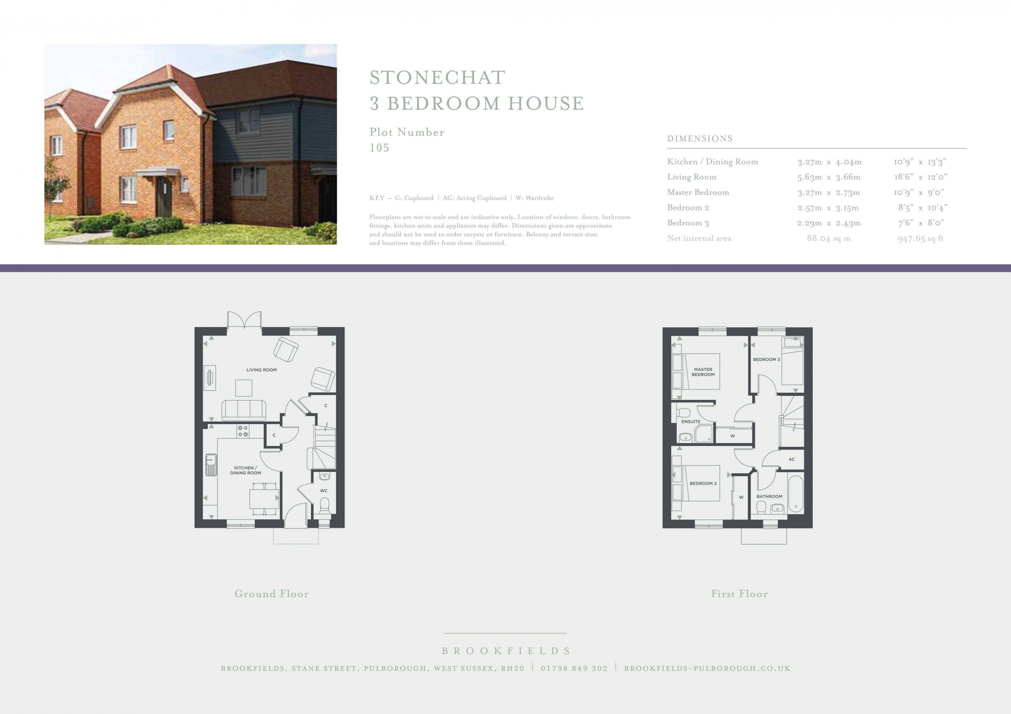 New home, 3 bed semidetached house for sale in Stane Street