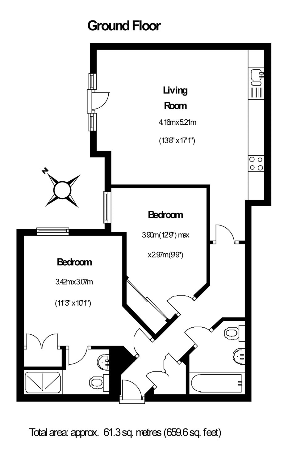 2 Bedrooms Flat for sale in 58 Sandy Lane, Woking, Surrey GU22