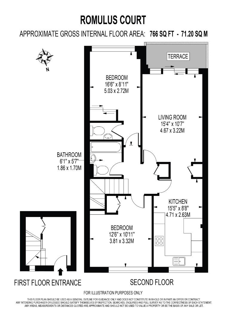 Romulus Court, 15, 1 Justin Close, Brentford floorplan