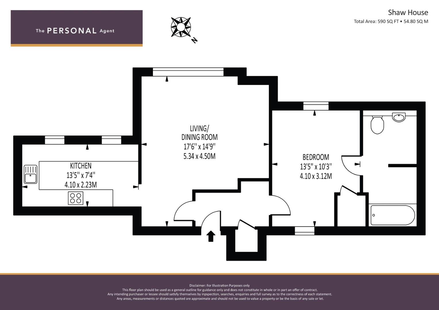 Flat 17, Shaw House, Elizabeth Drive, Banstead floorplan