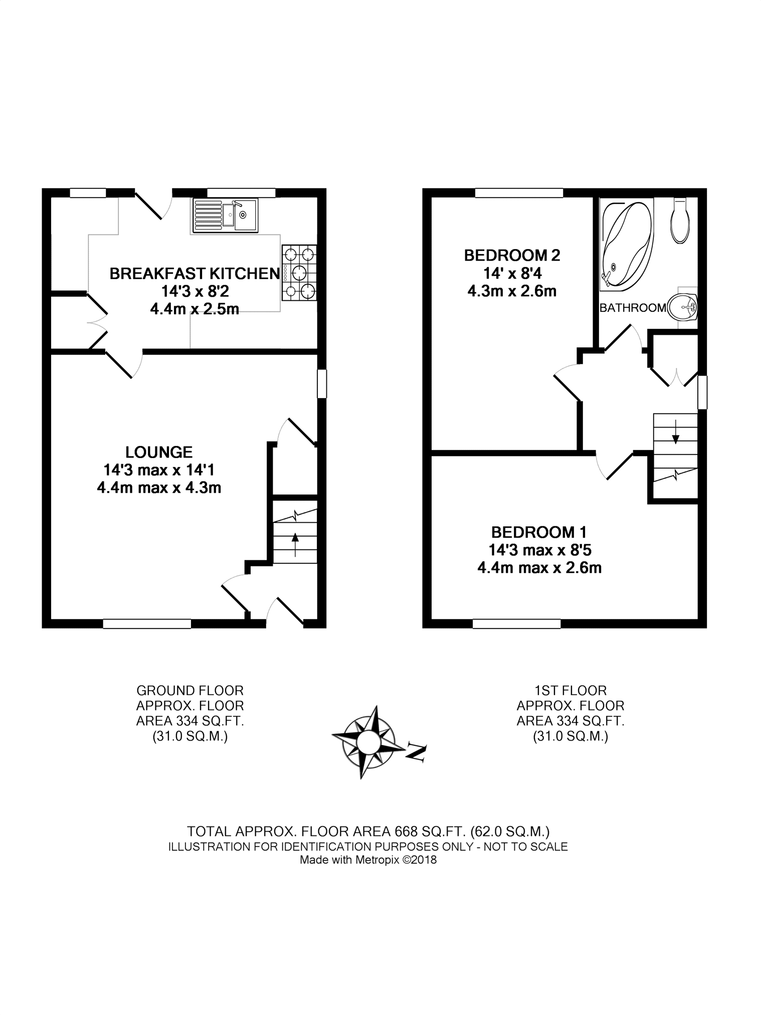 2 Bedrooms Terraced house to rent in Pottery Lane, York YO31
