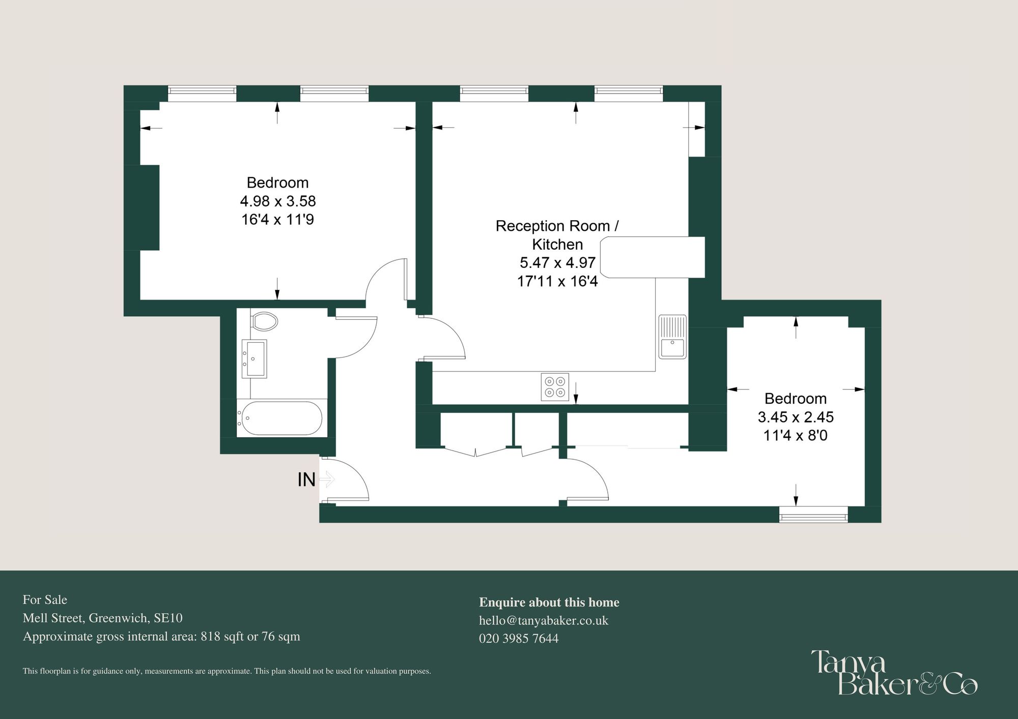 Flat 2, Tramway House, London floorplan