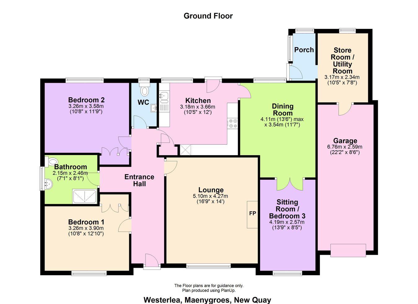 Westerlea, New Quay floorplan